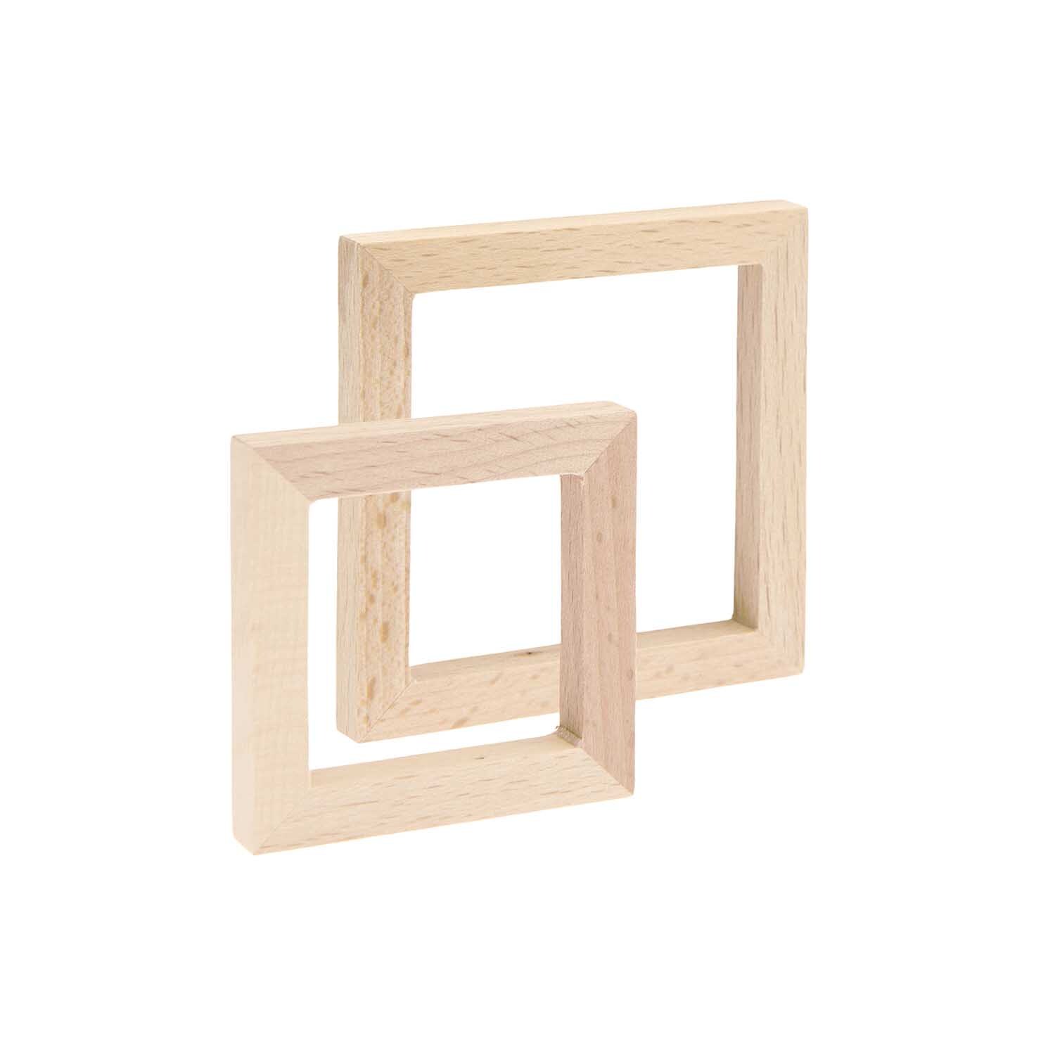Cadre décoratif carré Taille 7x7cm from Rico Design Dekorahmen quadratisch von Rico Design aus hellem Holz, ideal für moderne Wohnraumgestaltung.