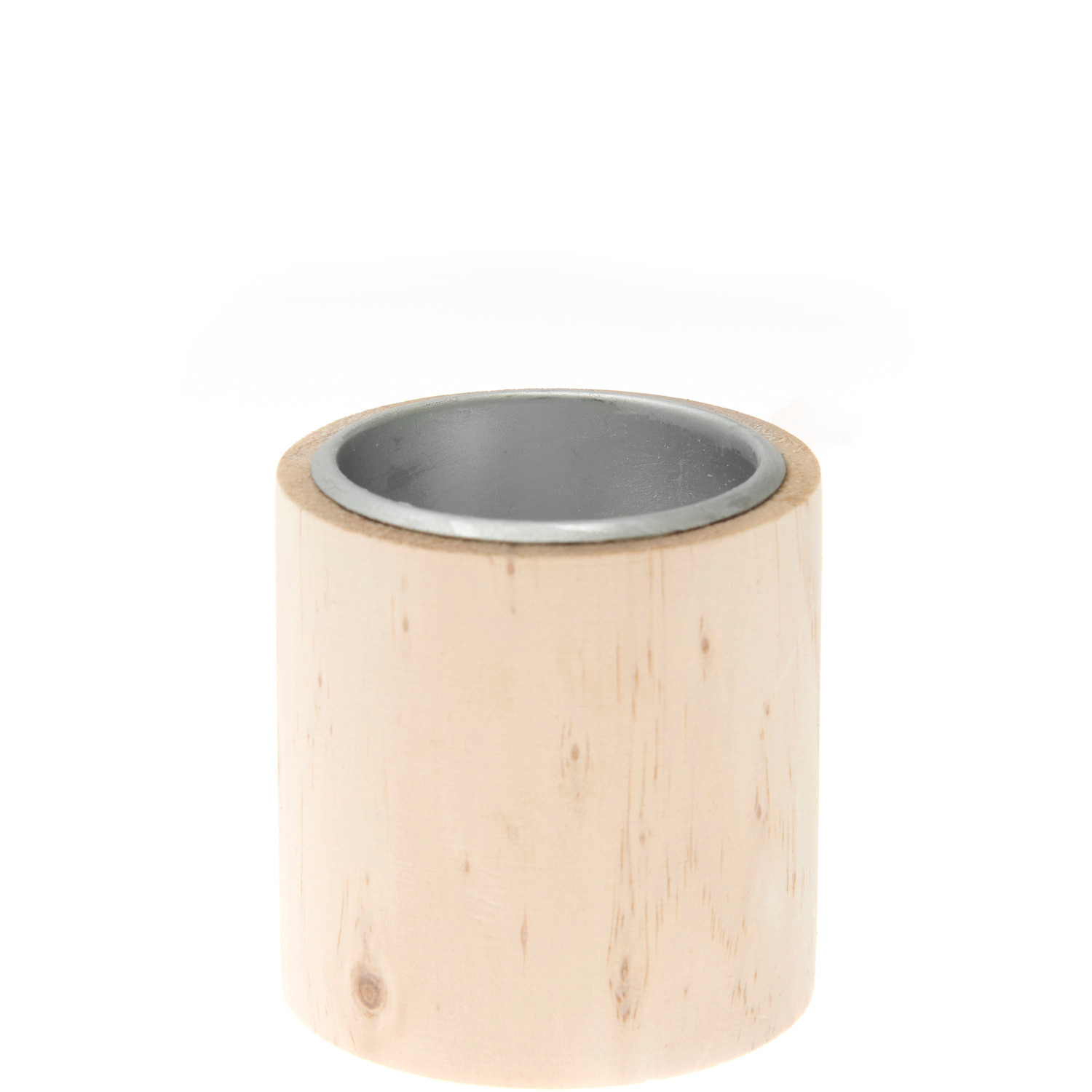 Holz-Kerzenhalter Natur von Rico Design, zylindrisch, aus hellem Holz, ideal für Dekorationen.