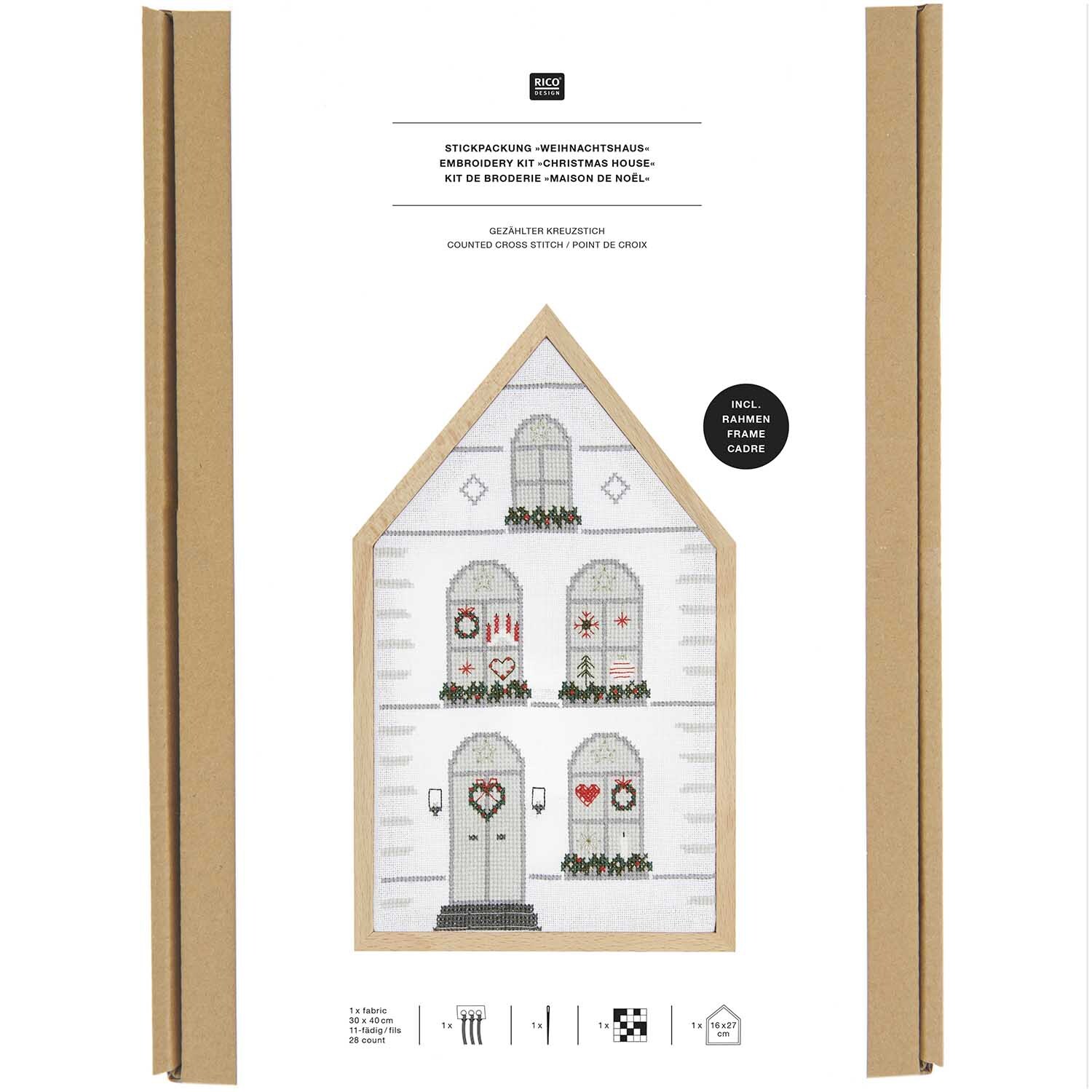 Paquet à broder Maison grande 16x27cm from Rico Design