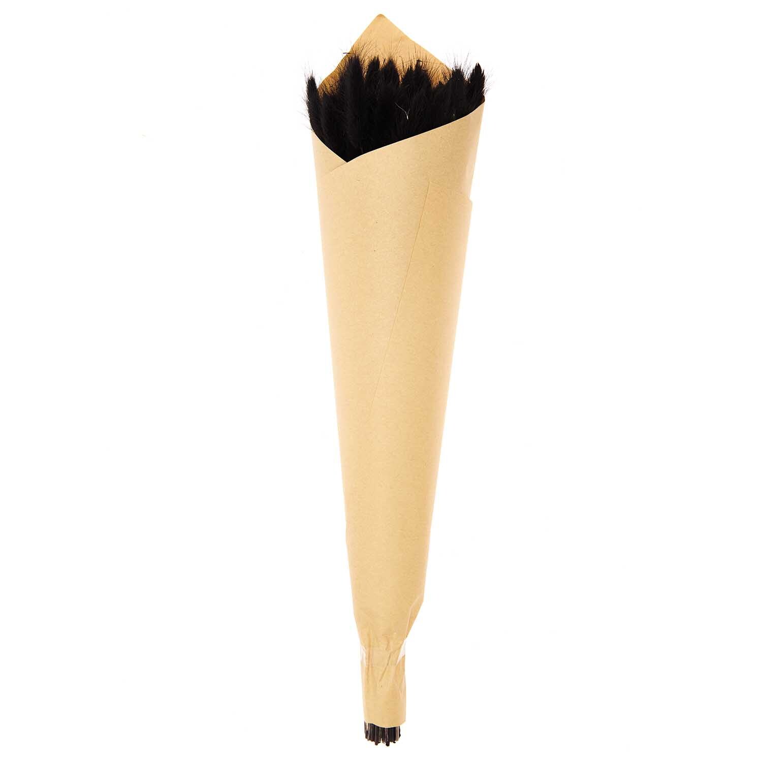 Getrockneter Lagurus schwarz ca. 40cm 50 Stück von Rico Design