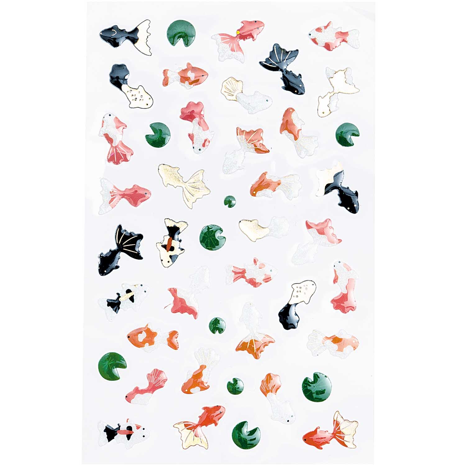 Paper Poetry Gelsticker Jardin Japonais Kois & Lotus von Rico Design