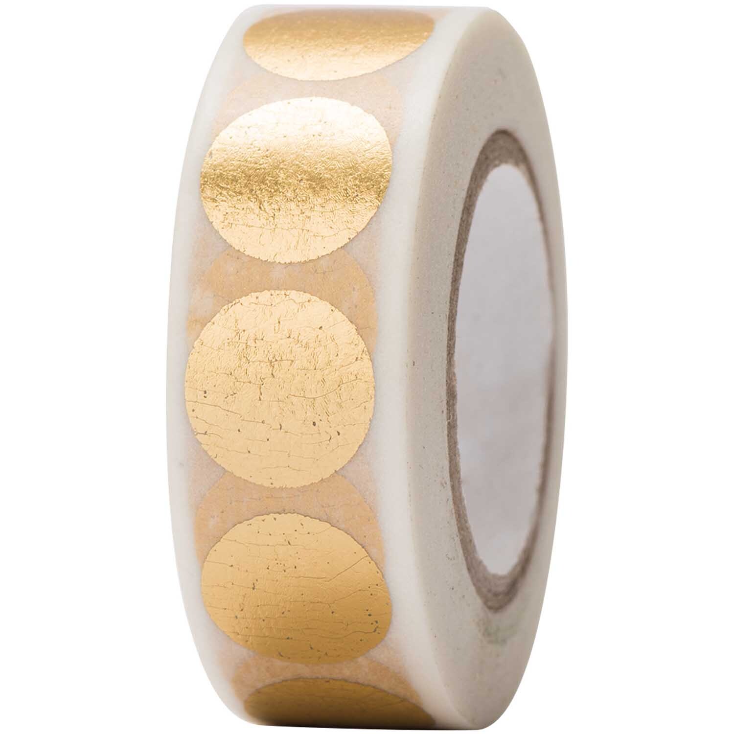 Paper Poetry Tape mit goldenen Punkten, 15mm x 10m, von Rico Design. Ideal für kreative Bastelprojekte.