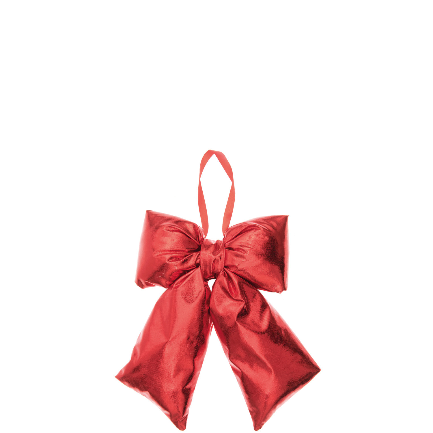 Weihnachtsschleife Rot Größe 24x19x5cm von Rico Design Weihnachtsschleife Rot von Rico Design: Große, glänzende rote Schleife mit Aufhängung, ideal für festliche Dekorationen.
