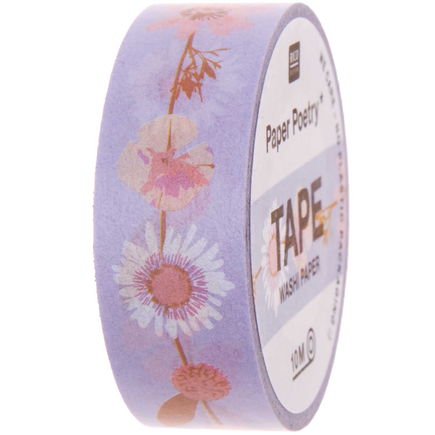 Paper Poetry Tape Blumenranke flieder 1,5cm 10m von Rico Design