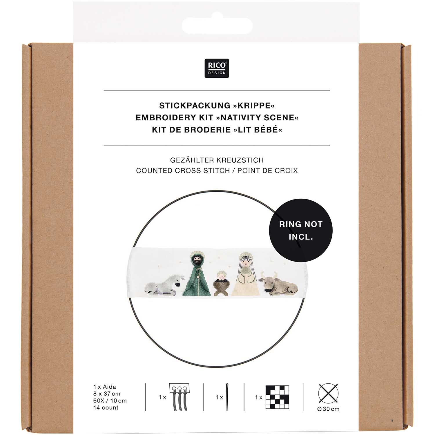 Pack de broderie ruban Crèche from Rico Design
