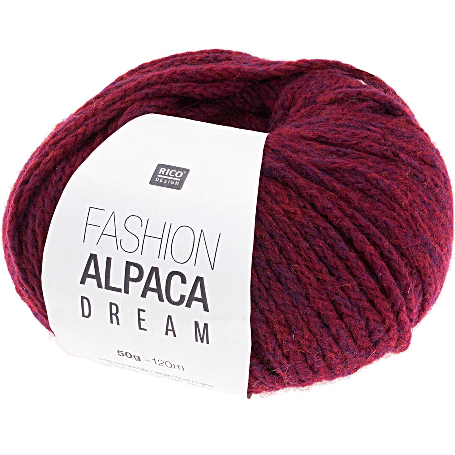 Fashion Alpaca Dream 50g 115m Couleur Baie from Rico Design Fashion Alpaca Dream: Weiches Garn in Beerenton von Rico Design, ideal für Strickprojekte, 50g 115m.