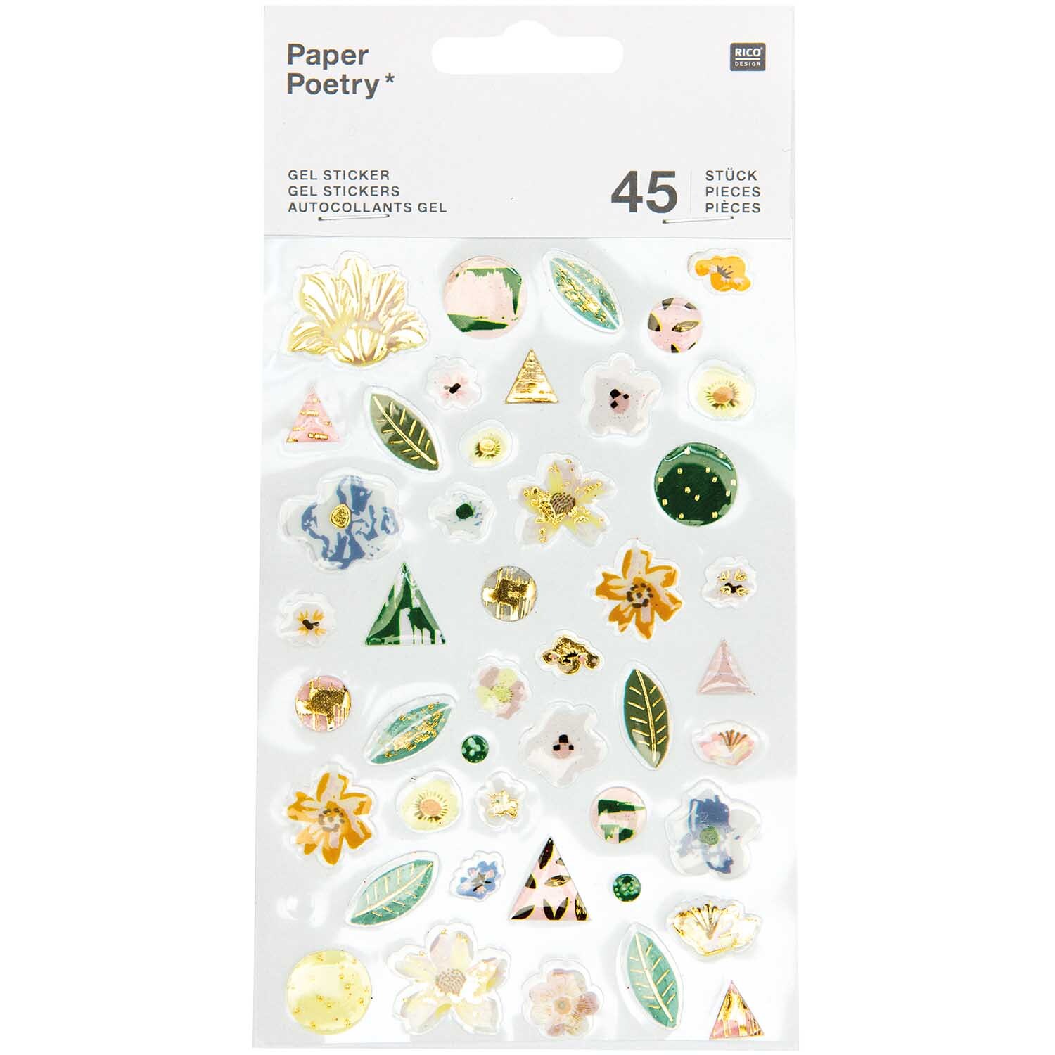 Paper Poetry Gelsticker Nature Matters grün von Rico Design