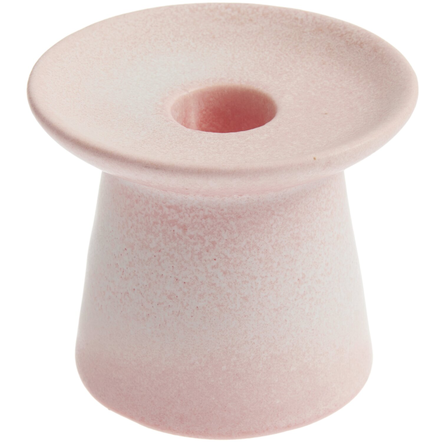 Kerzenhalter Porzellan Rosa, Ø8,5x7,2cm, geeignet für 21mm Kerzen, in zartem Rosaton.