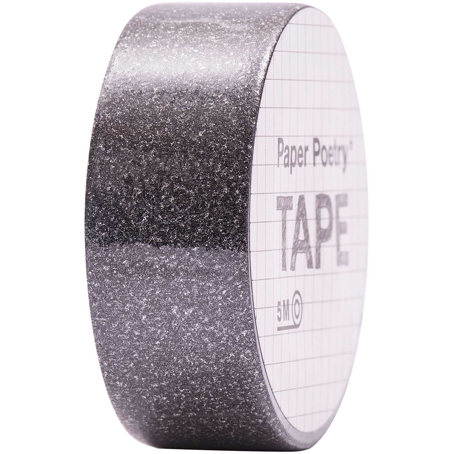 Paper Poetry Glitter Tape 1,5cm 5m Farbe Schwarz von Rico Design Paper Poetry Glitter Tape in Schwarz, 1,5cm breit und 5m lang, von Rico Design, glänzend und dekorativ.
