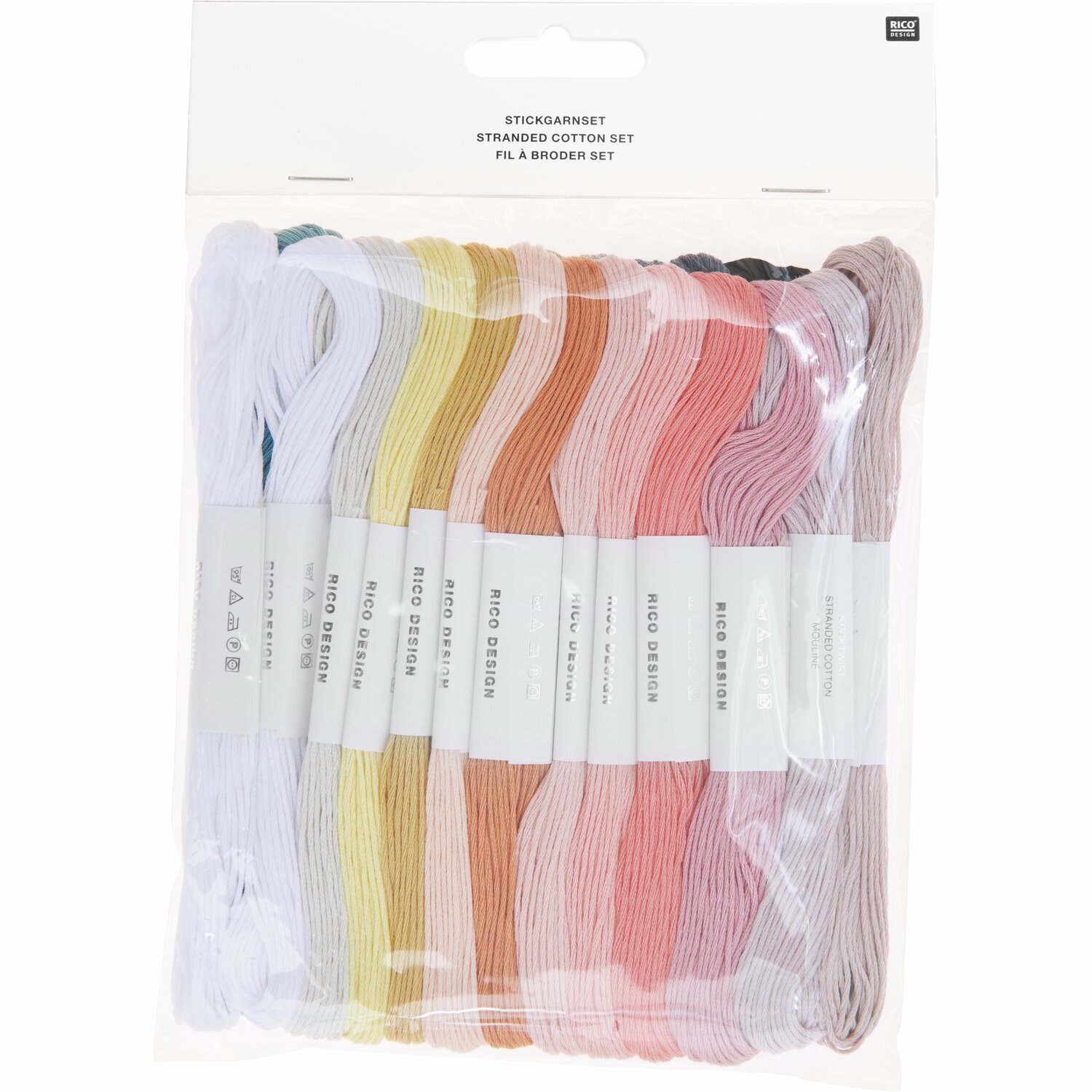Set de fils à broder Multicolour Pastel 24 pièces 24-teilig from Rico Design