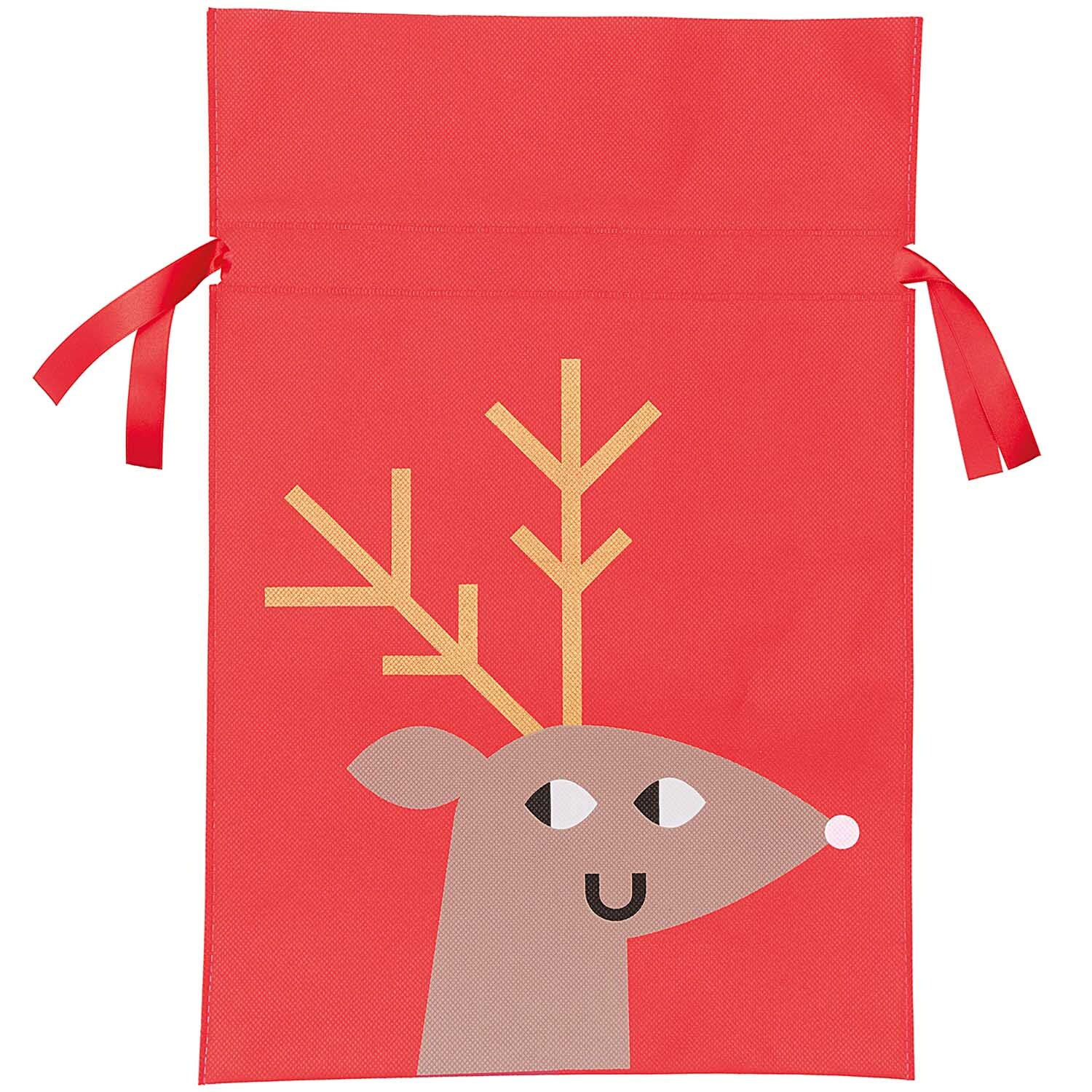 Paper Poetry Geschenktüte Rentier groß rot 30x45cm von Rico Design