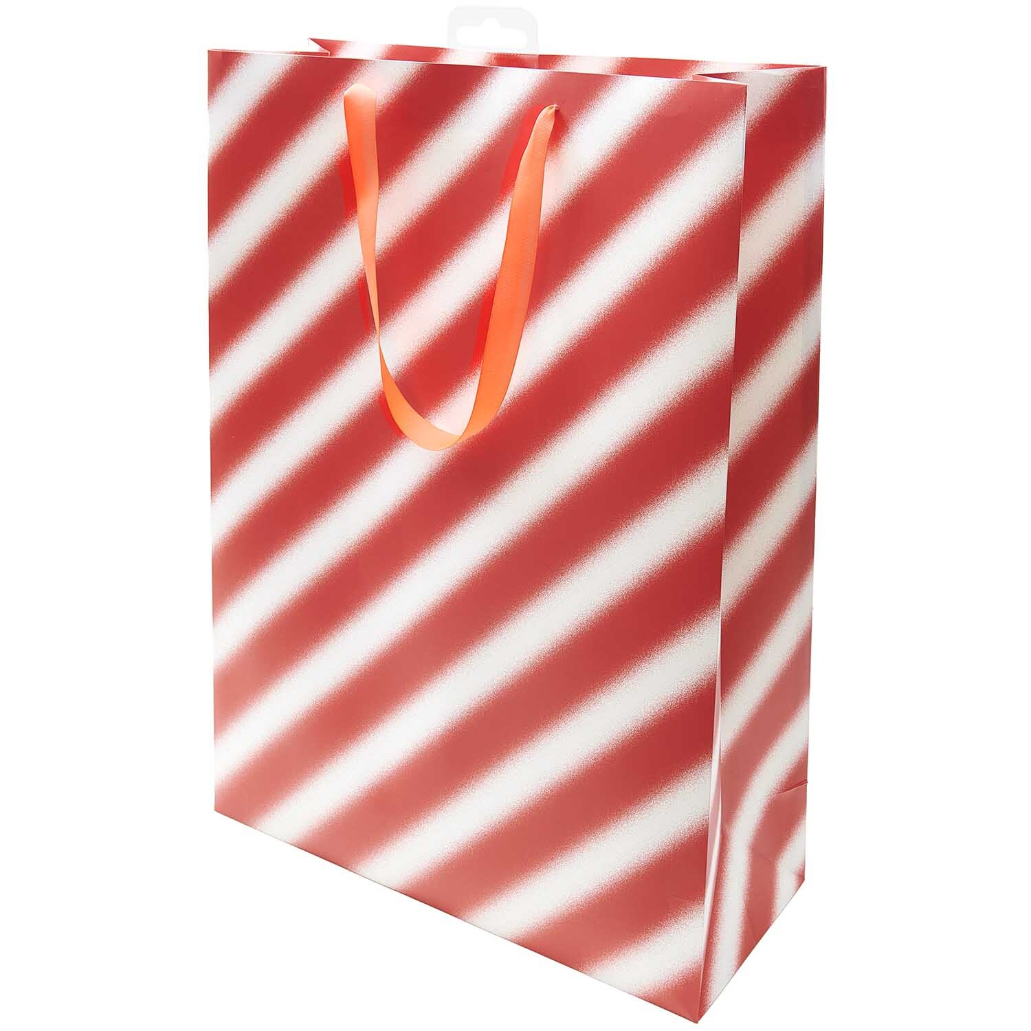 Paper Poetry Geschenktüte XXL Streifen rot-weiß 50x70x20cm von Rico Design