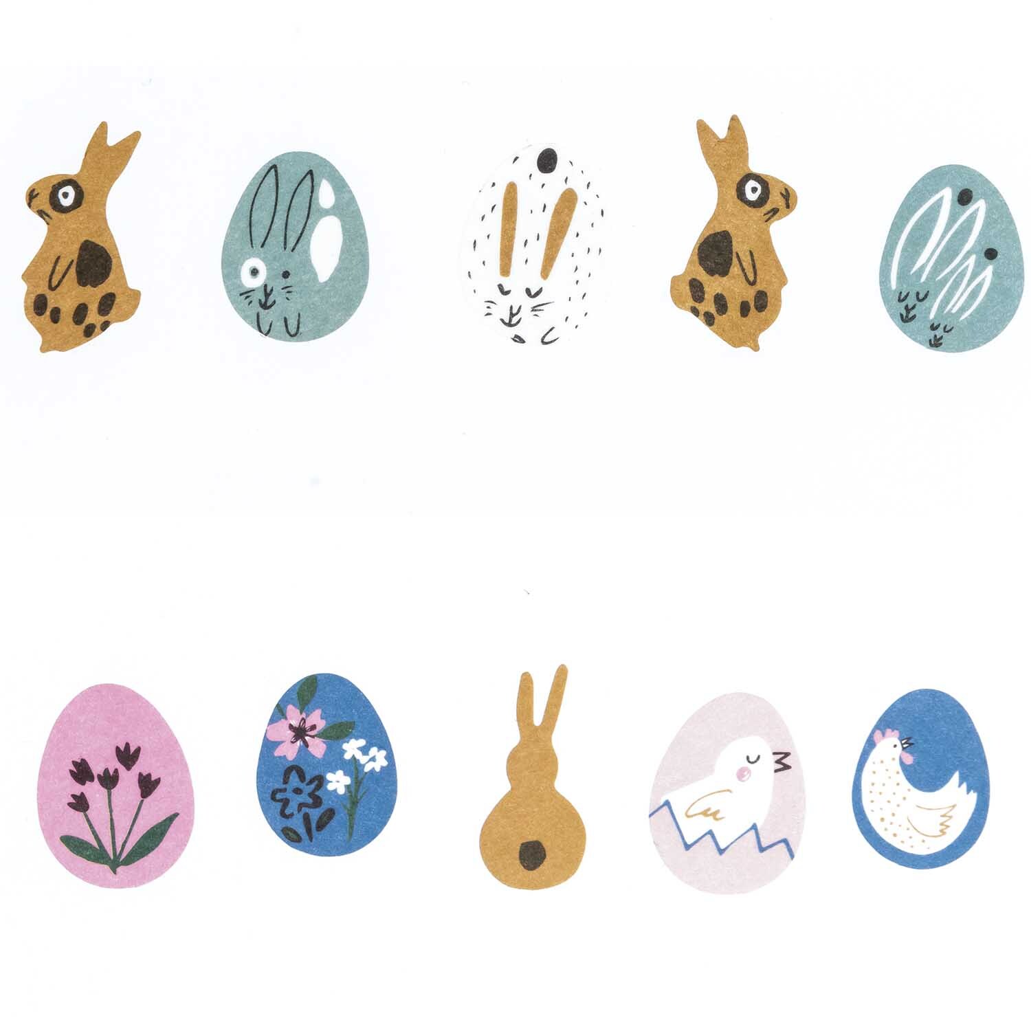 Washi Sticker Hase & Eier 200 Stück von Rico Design Washi Sticker Hase & Eier 200 Stück von Rico Design: Bunte Sticker mit Hasen und Ostereiern in verschiedenen Designs. Perfekt für kreative Dekorationen.