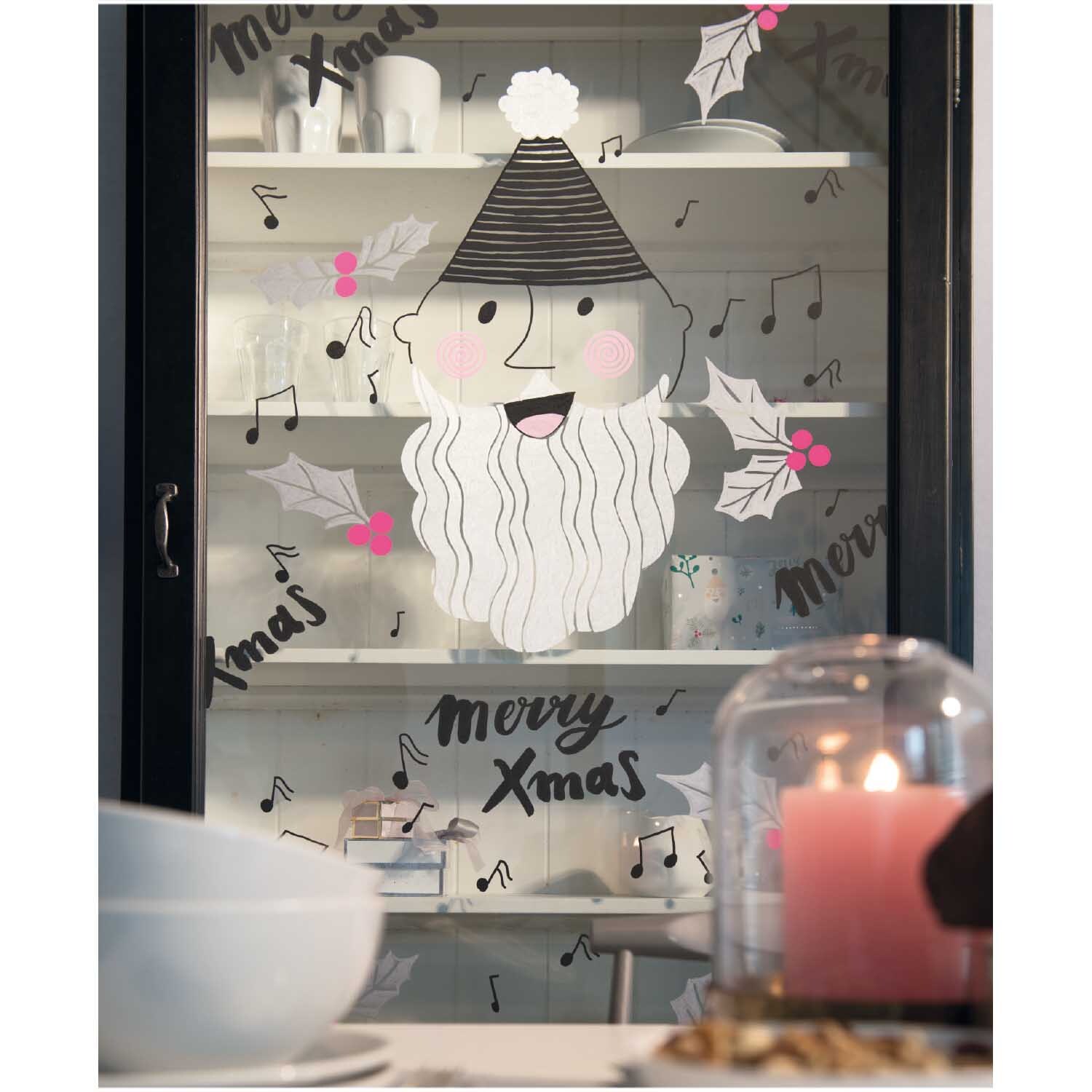 Vorlagenmappe Jolly Christmas Fenster- und Glasmalerei mit Kreidestiften von Rico Design Vorlagenmappe Jolly Christmas: Fenster mit weihnachtlichen Kreidemalereien von Rico Design, inklusive Noten und Weihnachtsmannmotiv.