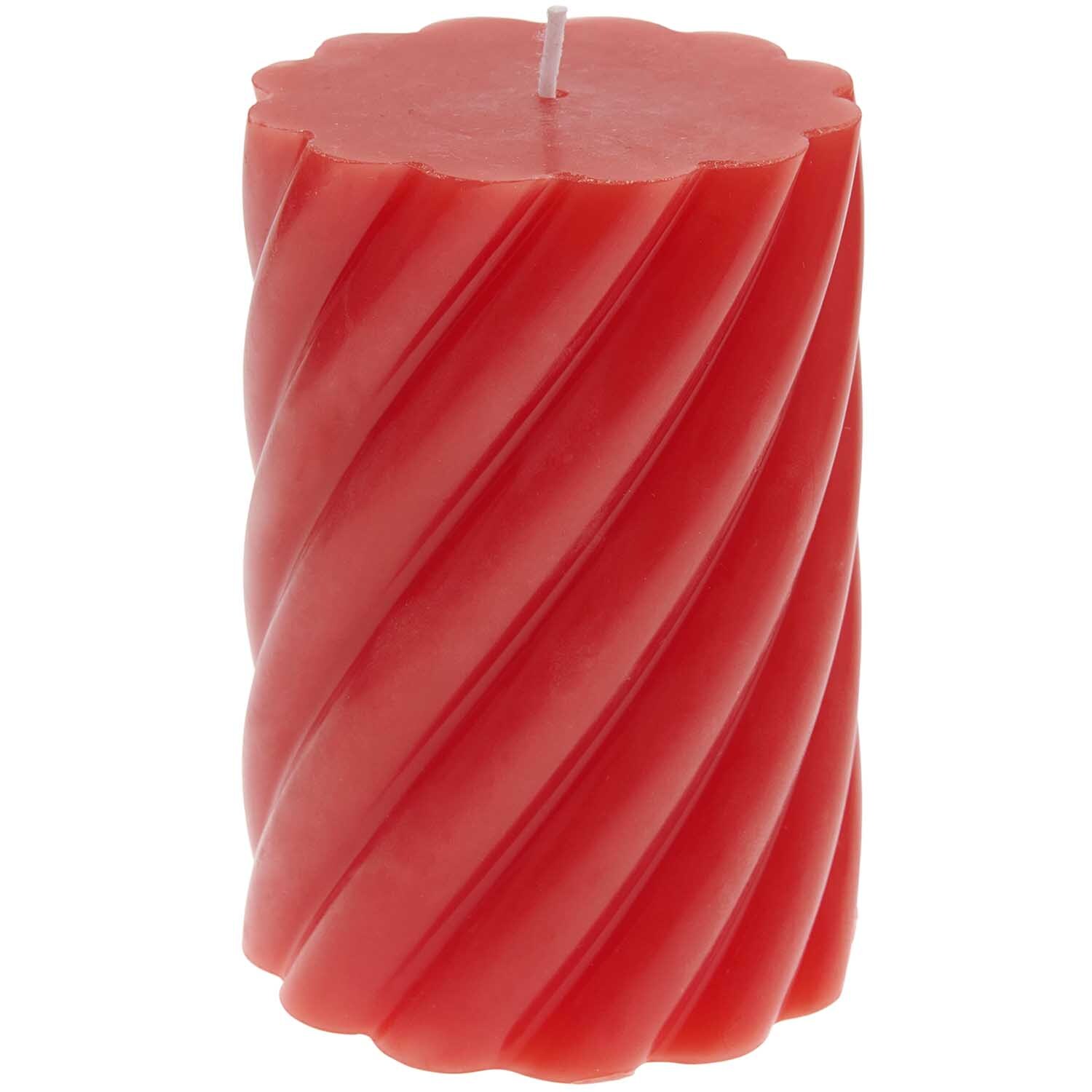 Stumpenkerze Spirale 7x10cm Farbe Rot von Rico Design Stumpenkerze Spirale 7x10cm Farbe Rot von Rico Design
