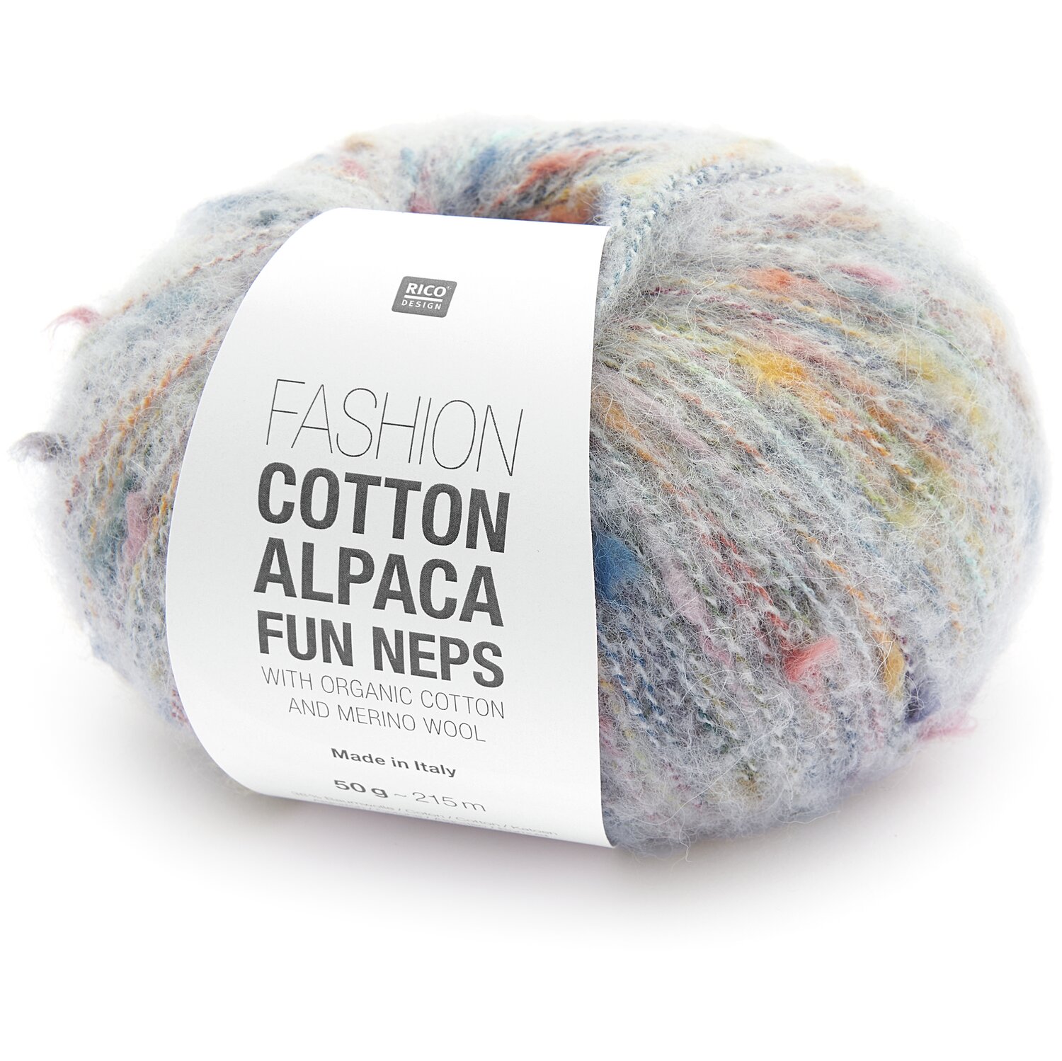 Fashion Cotton Alpaca Fun Neps 50g 215m Color Blanc from Rico Design
