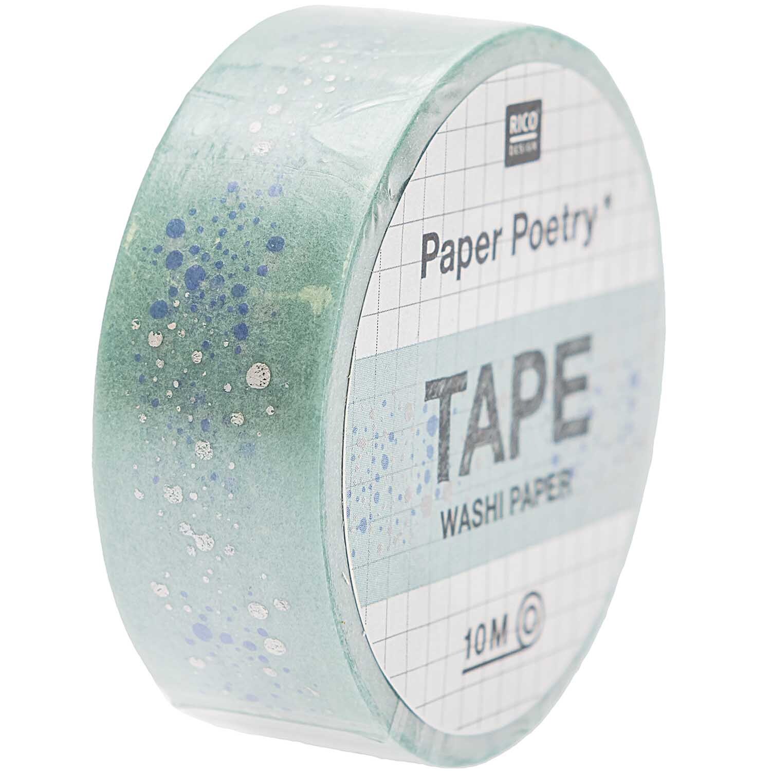 Paper Poetry Tape Mermaid Bubbles 1,5cm 10m Farbe Mint von Rico Design