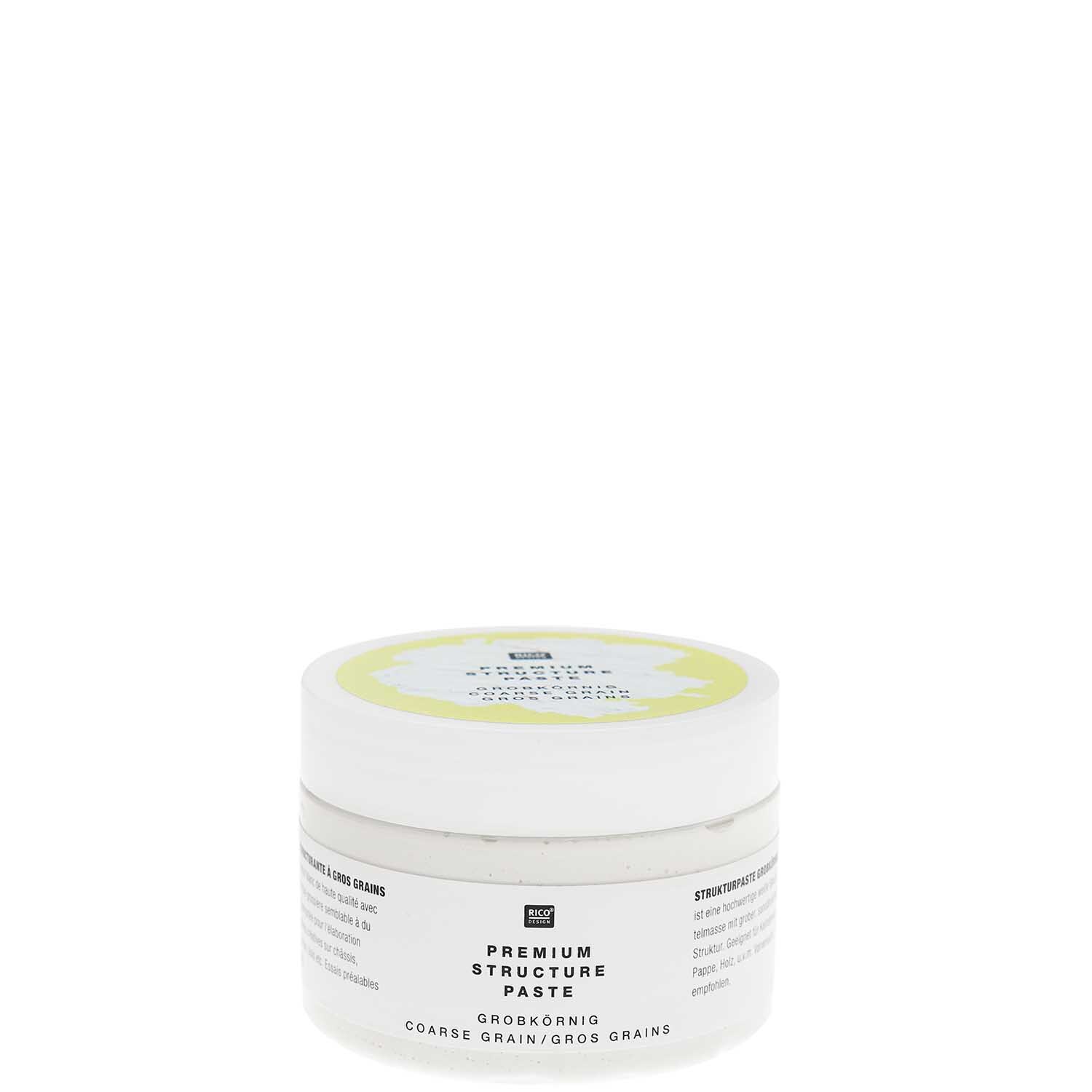 ART Premium Pâte à structurer à gros grains Contenu 120ml from Rico Design ART Premium Strukturpaste grobkörnig in weißem Behälter von Rico Design, ideal für kreative Projekte.