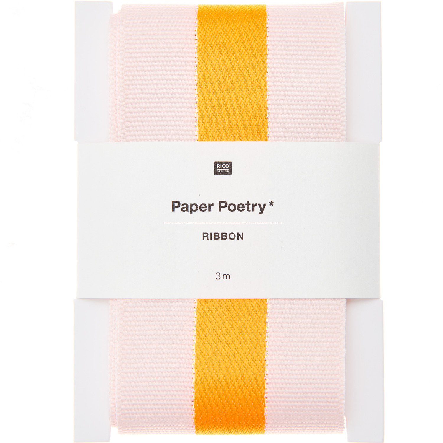 Paper Poetry ruban à tisser Duo rayures abricot/néon orange 58mmx3m from Rico Design