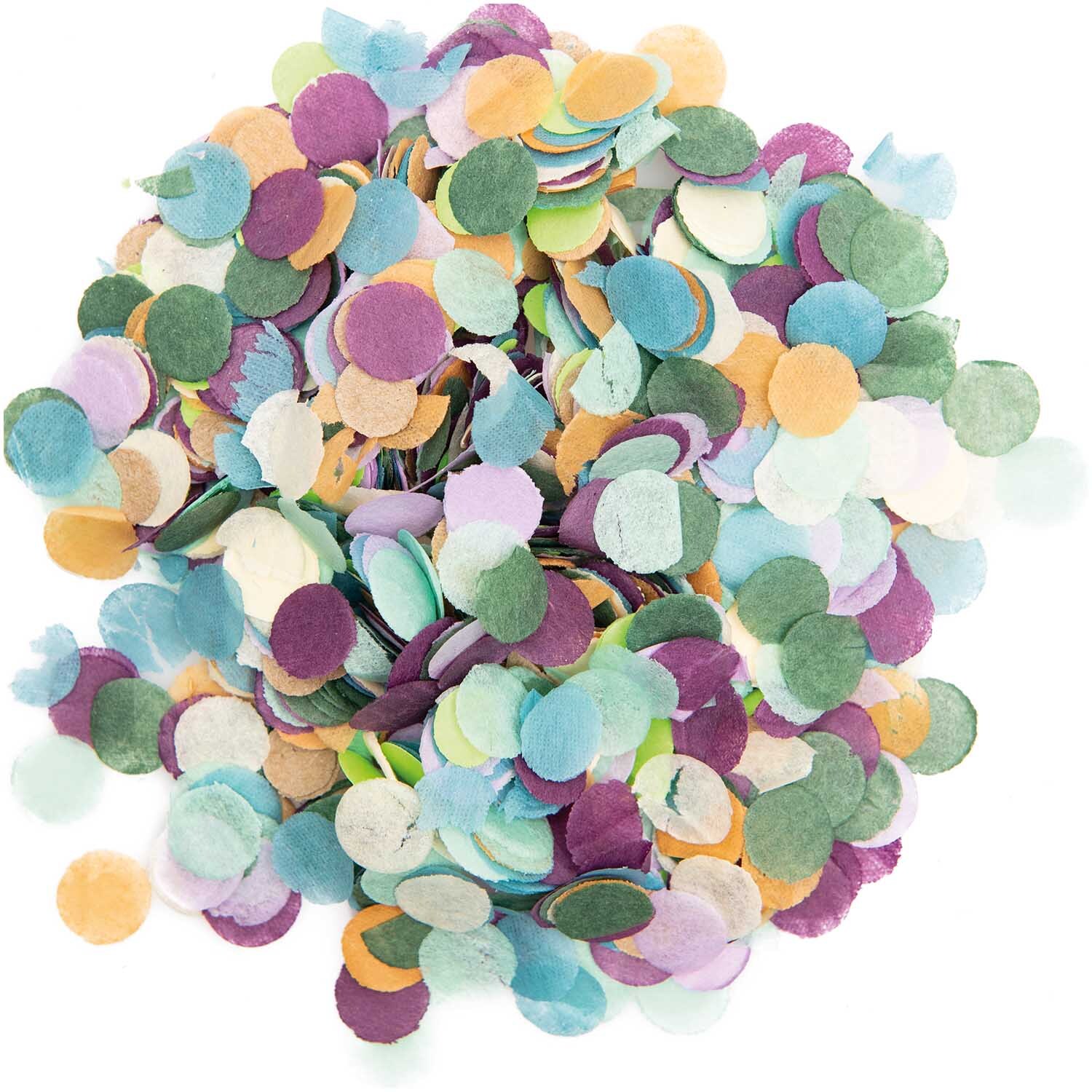Konfetti grün 20g von Rico Design: Bunte, runde Papierkonfetti in verschiedenen Farben, ideal für Partys und Dekorationen.