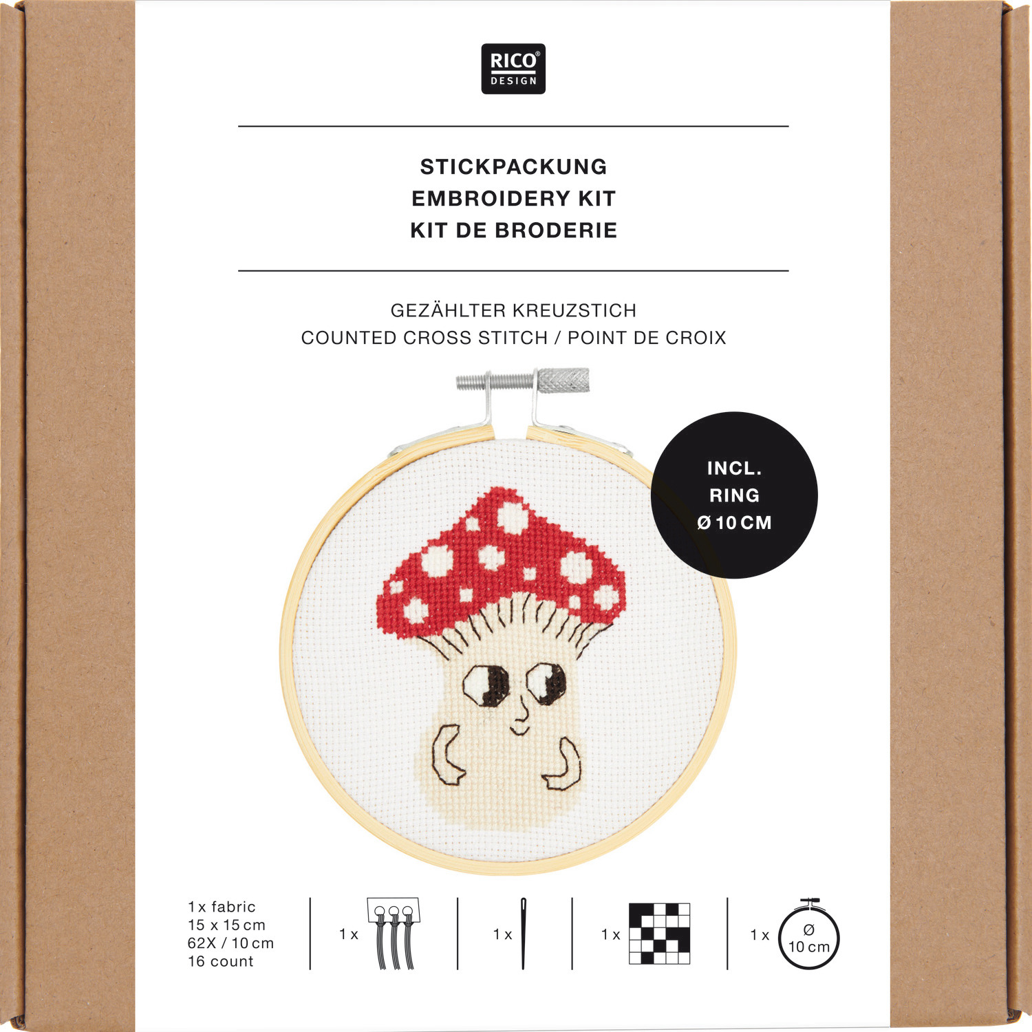 Stickpackung Shrooom kleiner Pilz Ø10cm von Rico Design