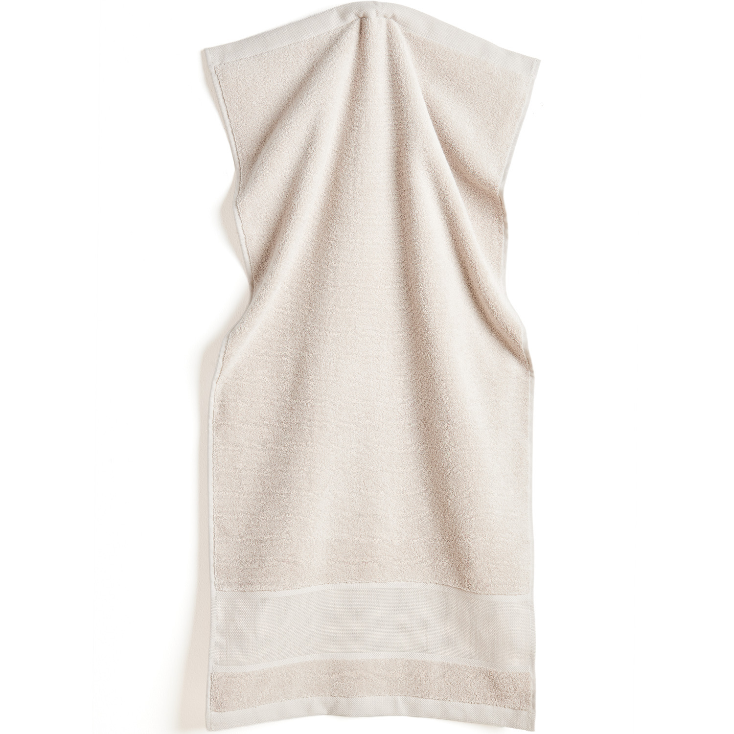 Serviette de bain 50x100cm, GOTS Couleur Beige clair from Rico Design Handtuch in Hellbeige, 50x100cm, GOTS-zertifiziert. Weiches Material, ideal für Badezimmer. Marke: Rico Design.