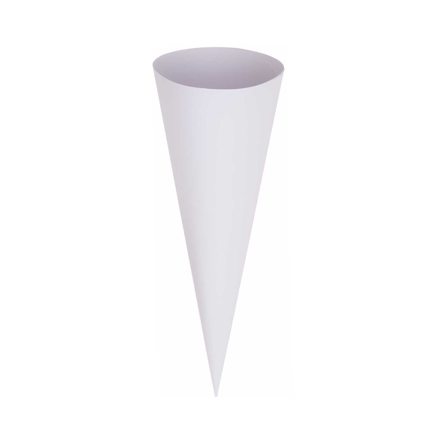 Paper Poetry Schultüte Rohling 35cm Farbe Weiß von Rico Design Paper Poetry Schultüte Rohling von Rico Design, 35cm, konische Form, ideal zum Basteln.