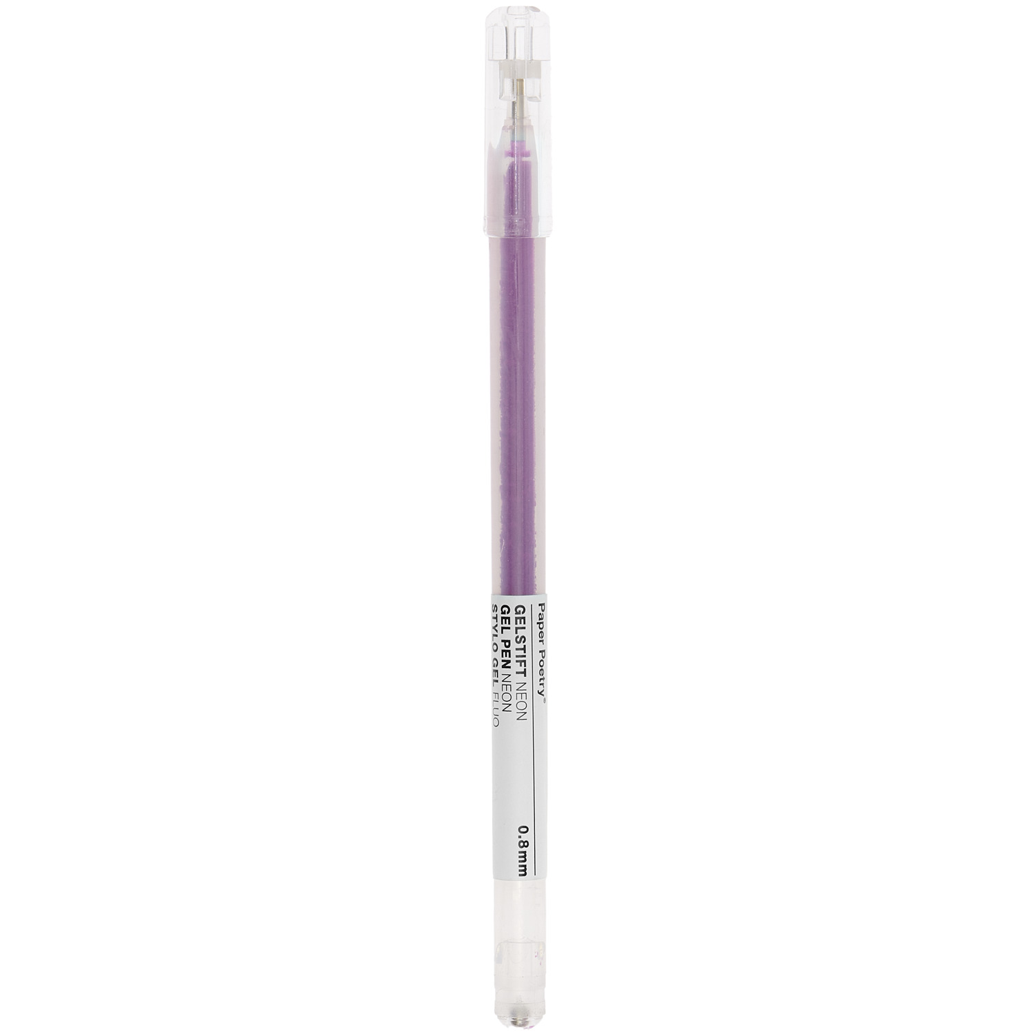 Gelstift Neon 0,8mm in Lila von Rico Design, ideal für kreative Projekte und präzises Schreiben.