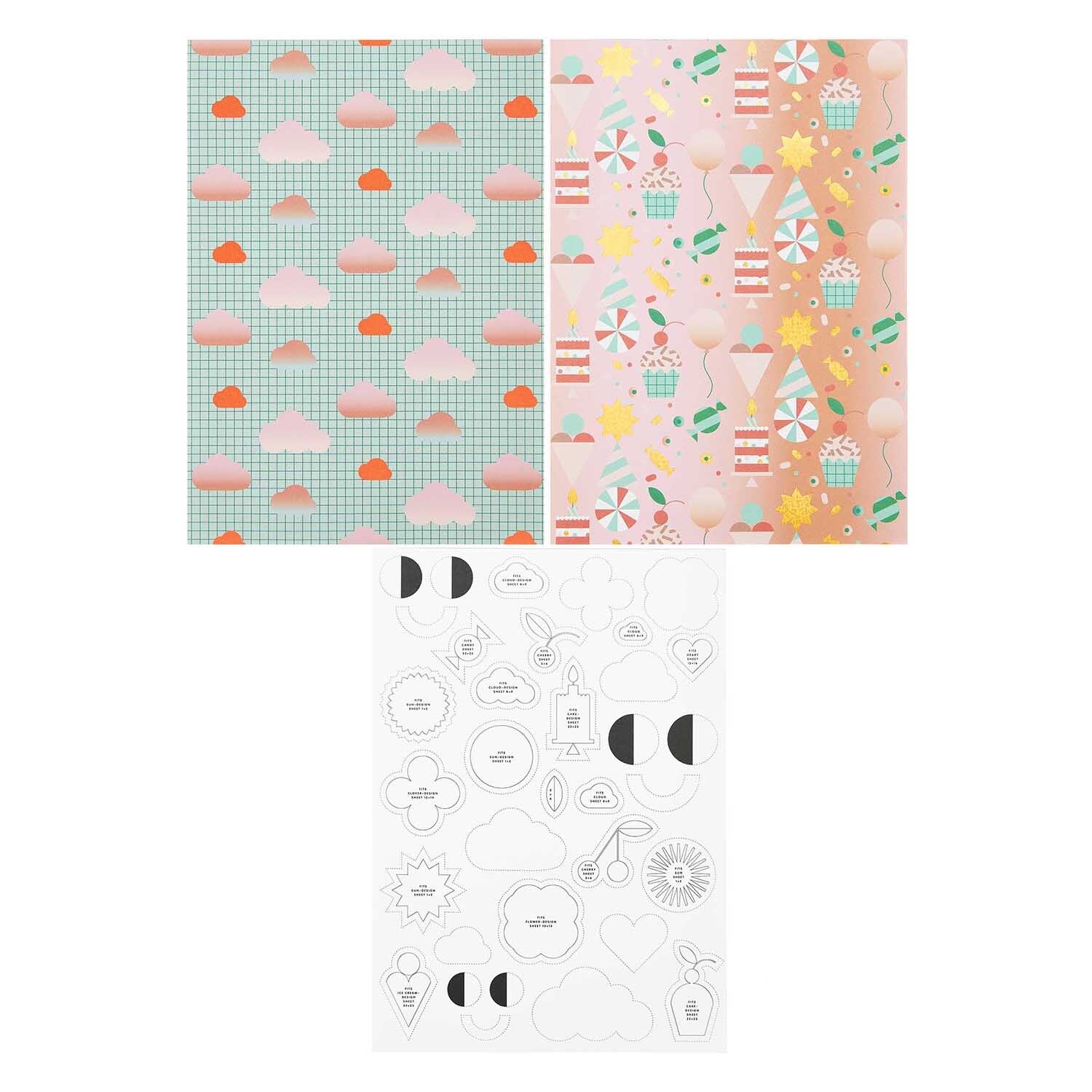 Paper Poetry Motivpapierblock Happy Birthday 23 Blatt von Rico Design Paper Poetry Motivpapierblock Happy Birthday mit bunten Wolken- und Party-Motiven von Rico Design.