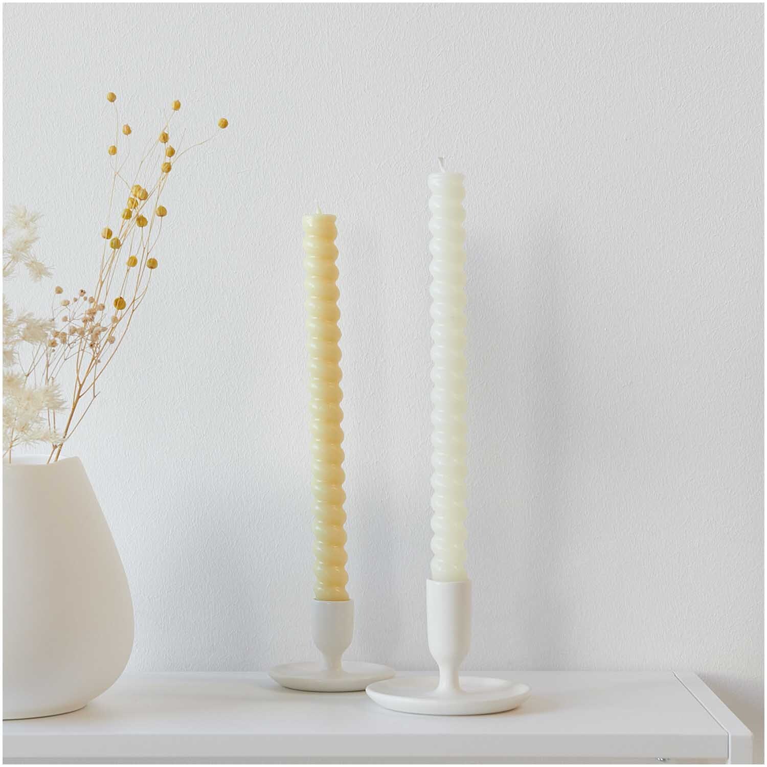 Keramik Stielkerzenhalter weiß von Rico Design