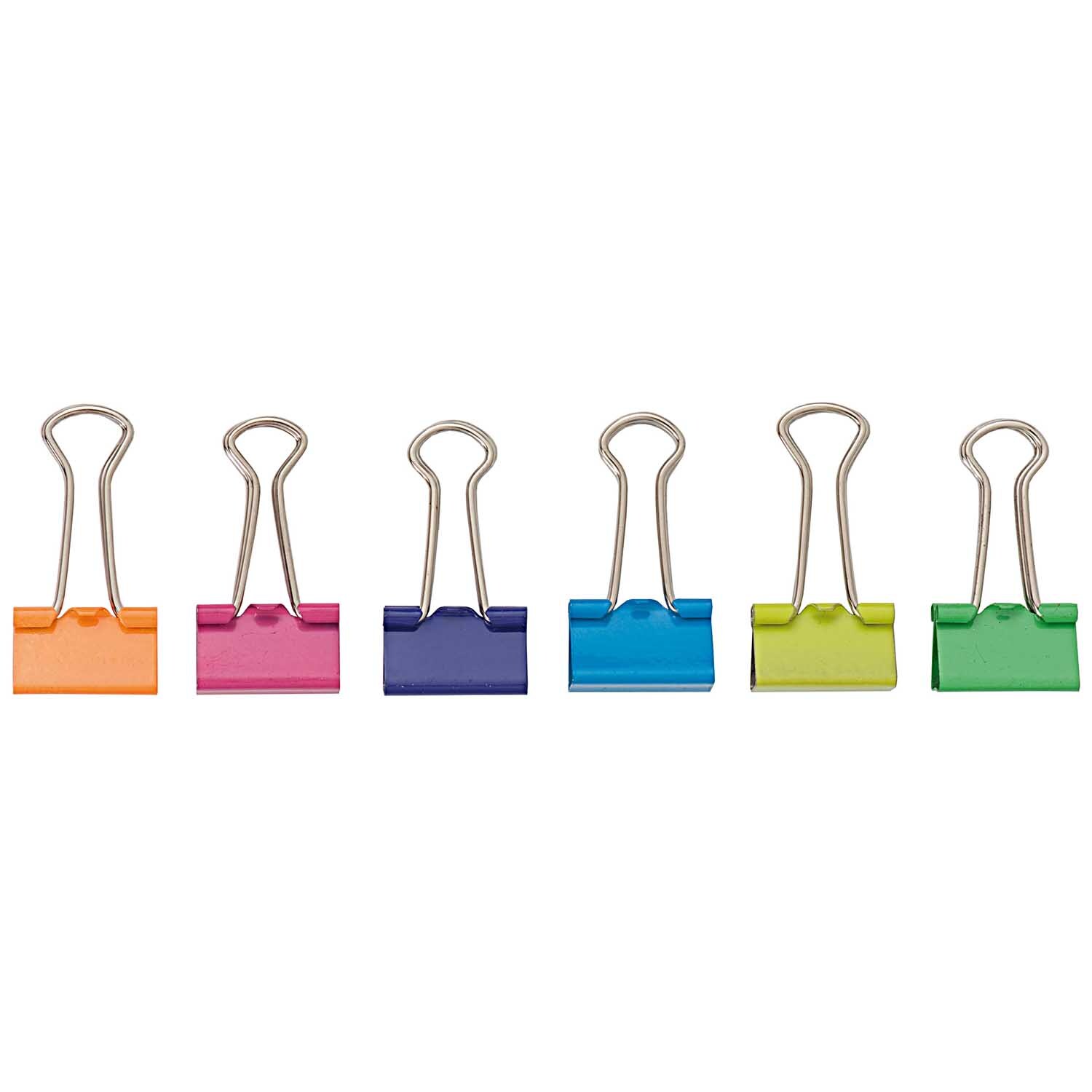 Paper Poetry Foldback clips multicoloured 19mm 12 pieces