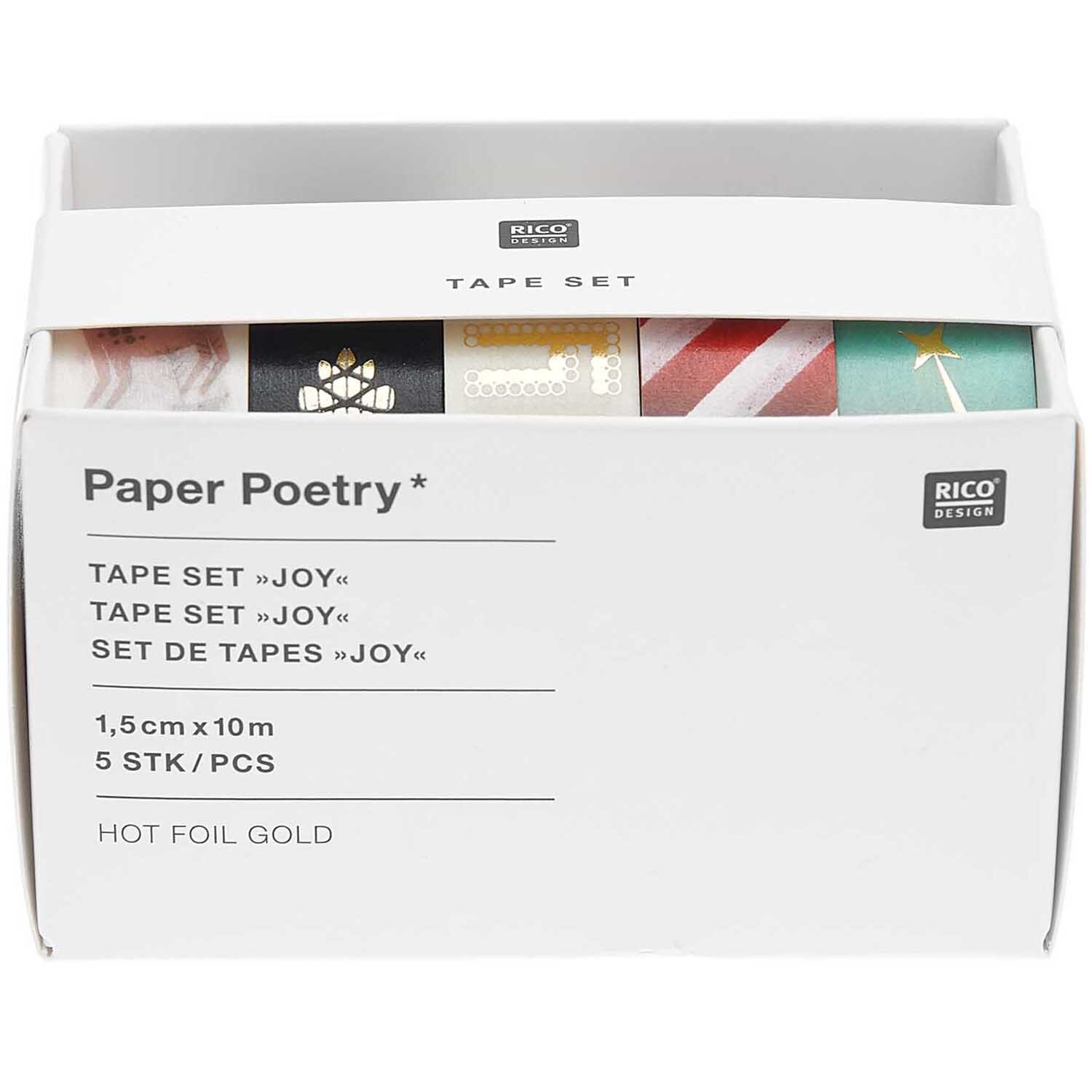 Paper Poetry Tape Set Christmas Joy 5-teilig von Rico Design