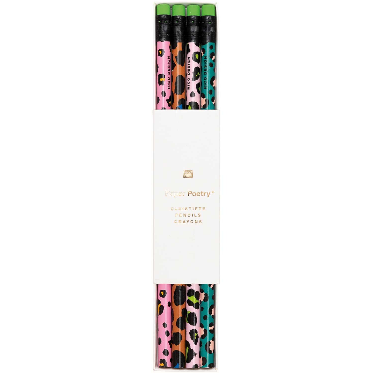 Paper Poetry Bleistifte Acid Leo 4er-Set von Rico Design