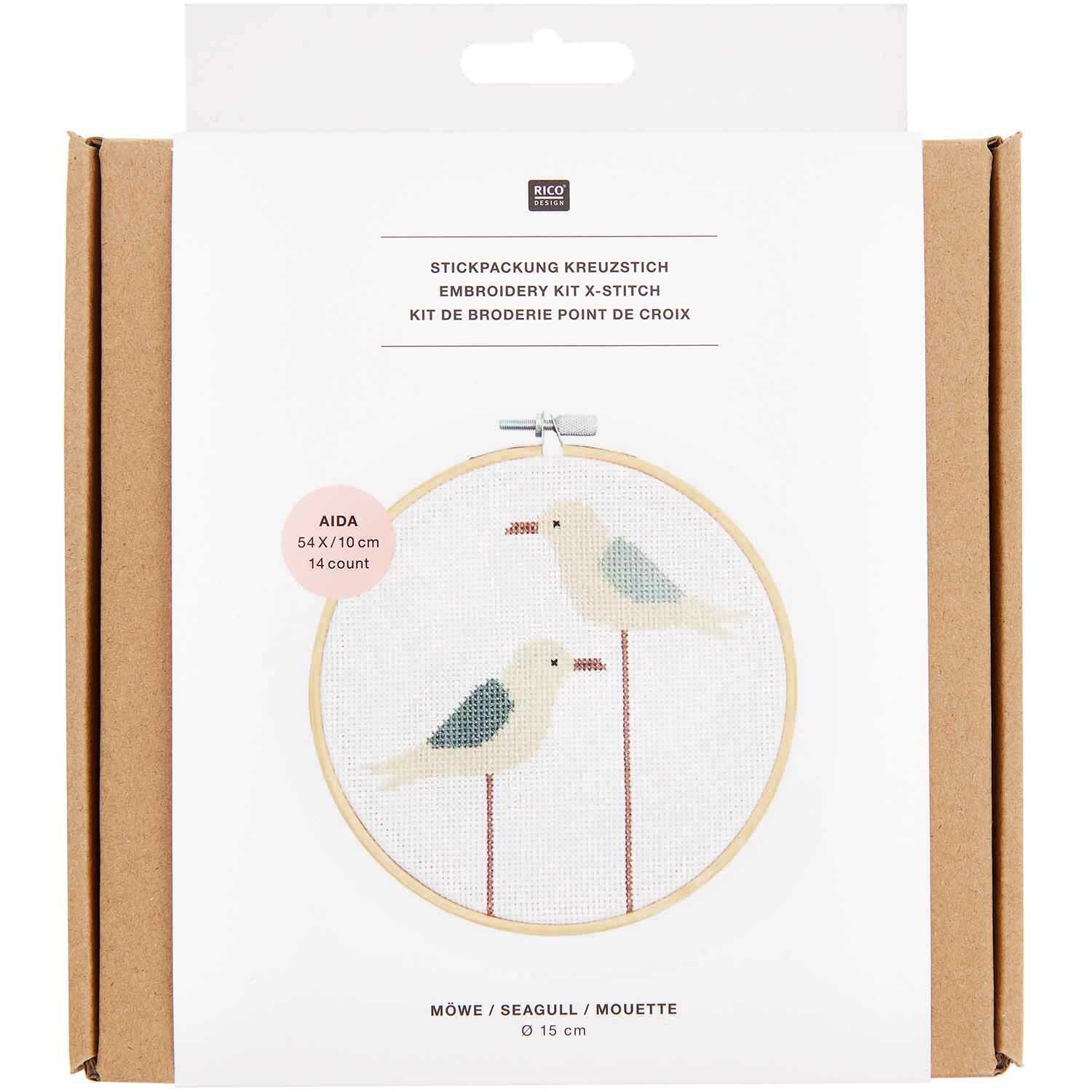 Pack de broderie image mouette Ø 15cm from Rico Design