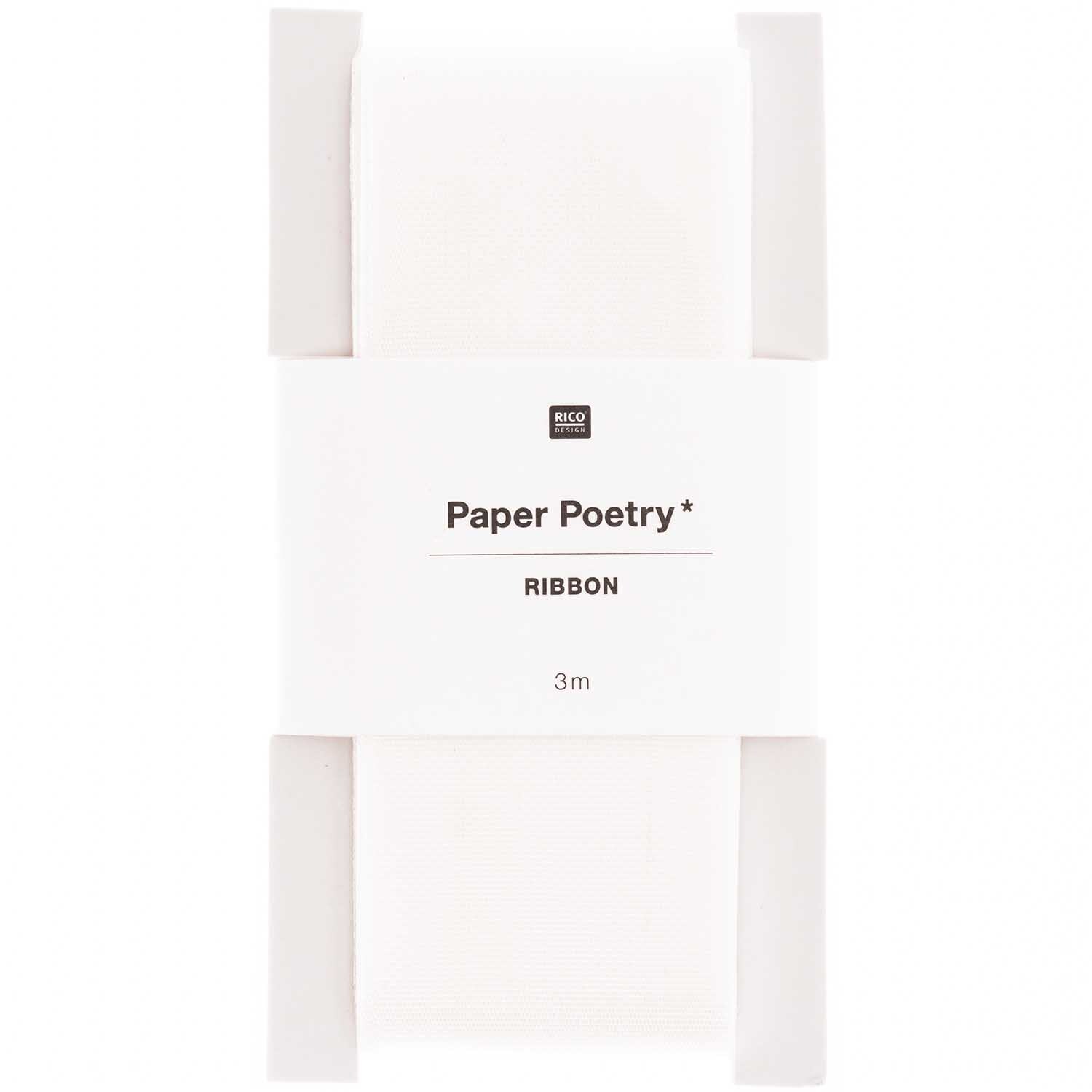 Paper Poetry Taftband 38mm 3m Farbe Creme von Rico Design