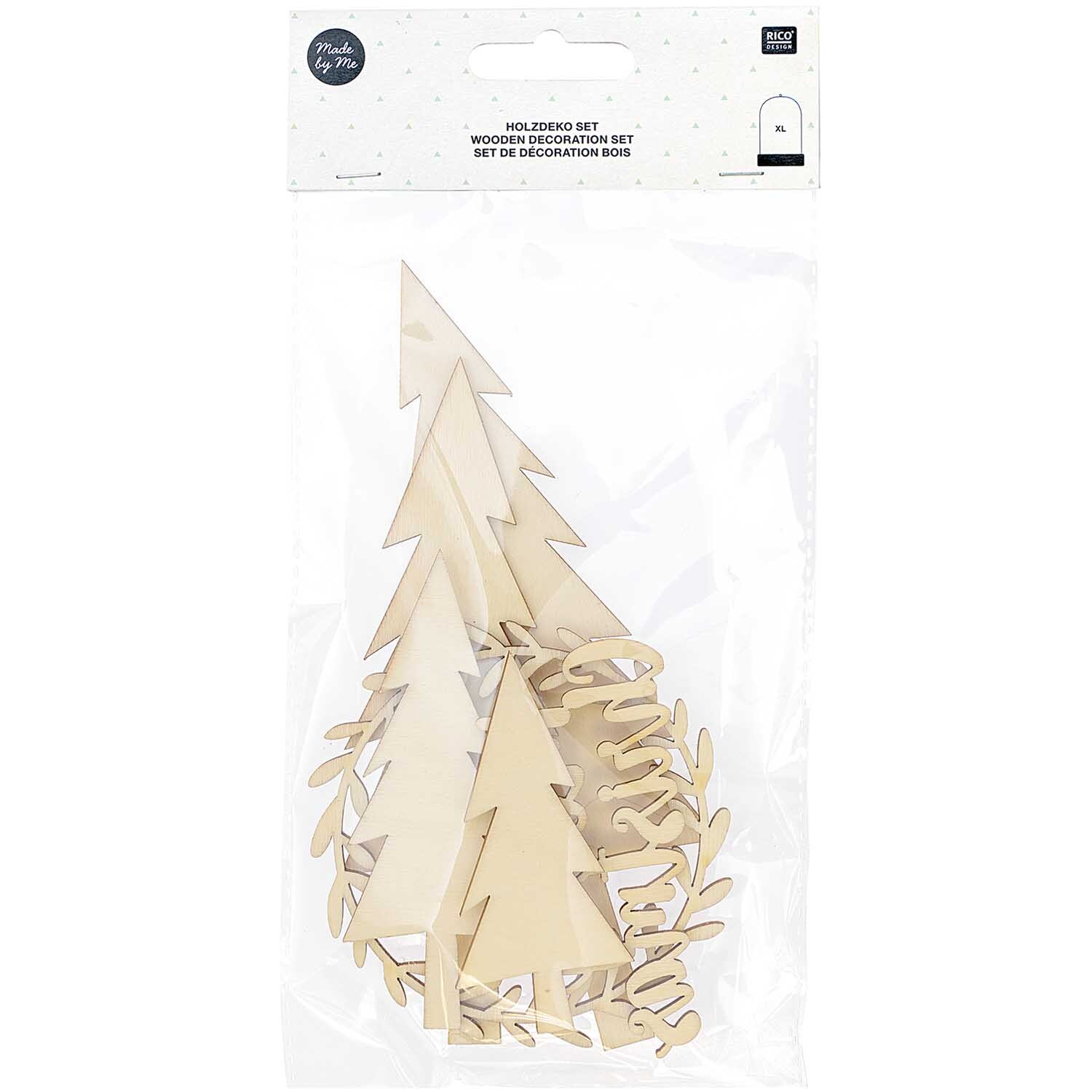 Holzdeko-Set Wald für XL-Dekohaube 6-teilig von Rico Design