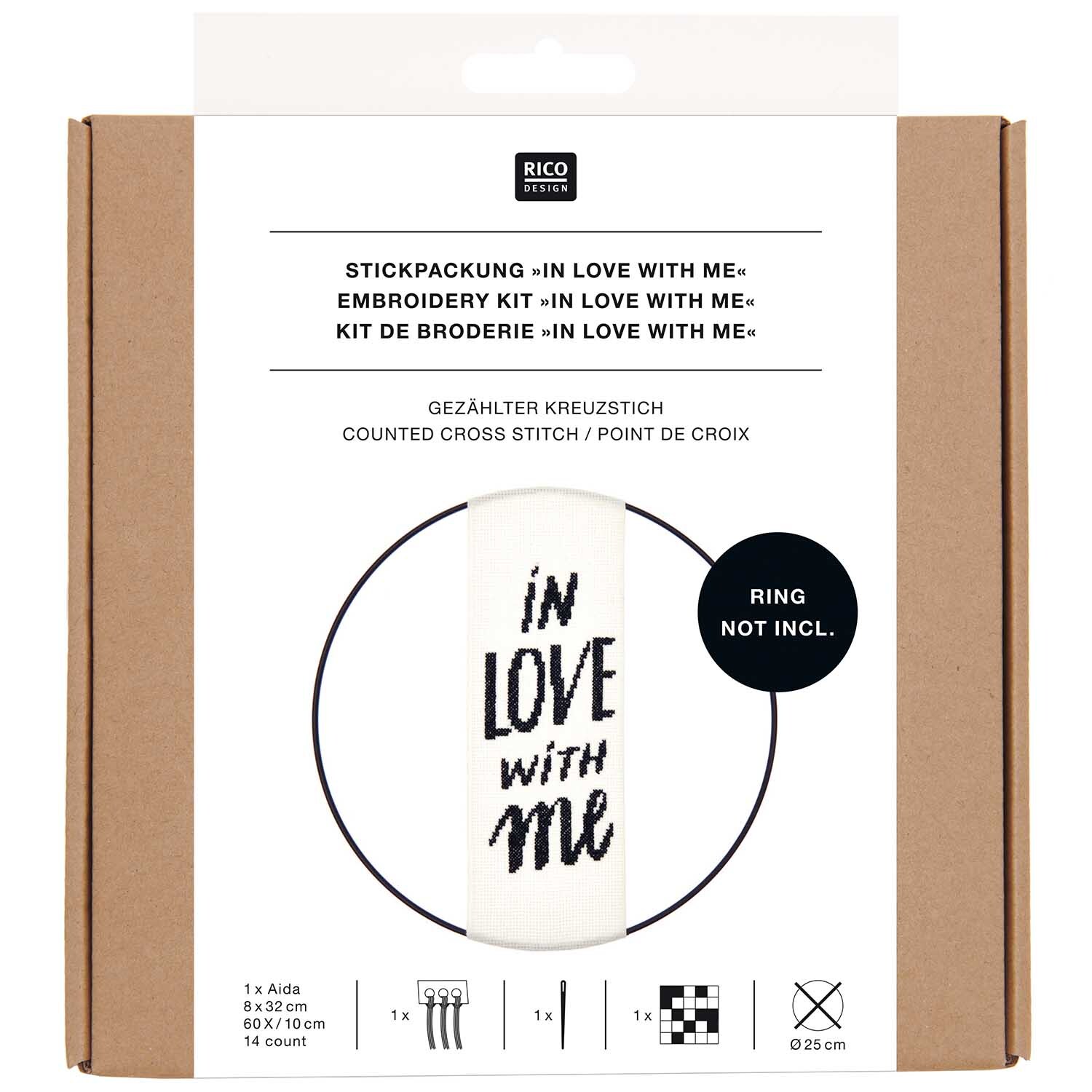 Kit de broderie ruban In Love With Me from Rico Design