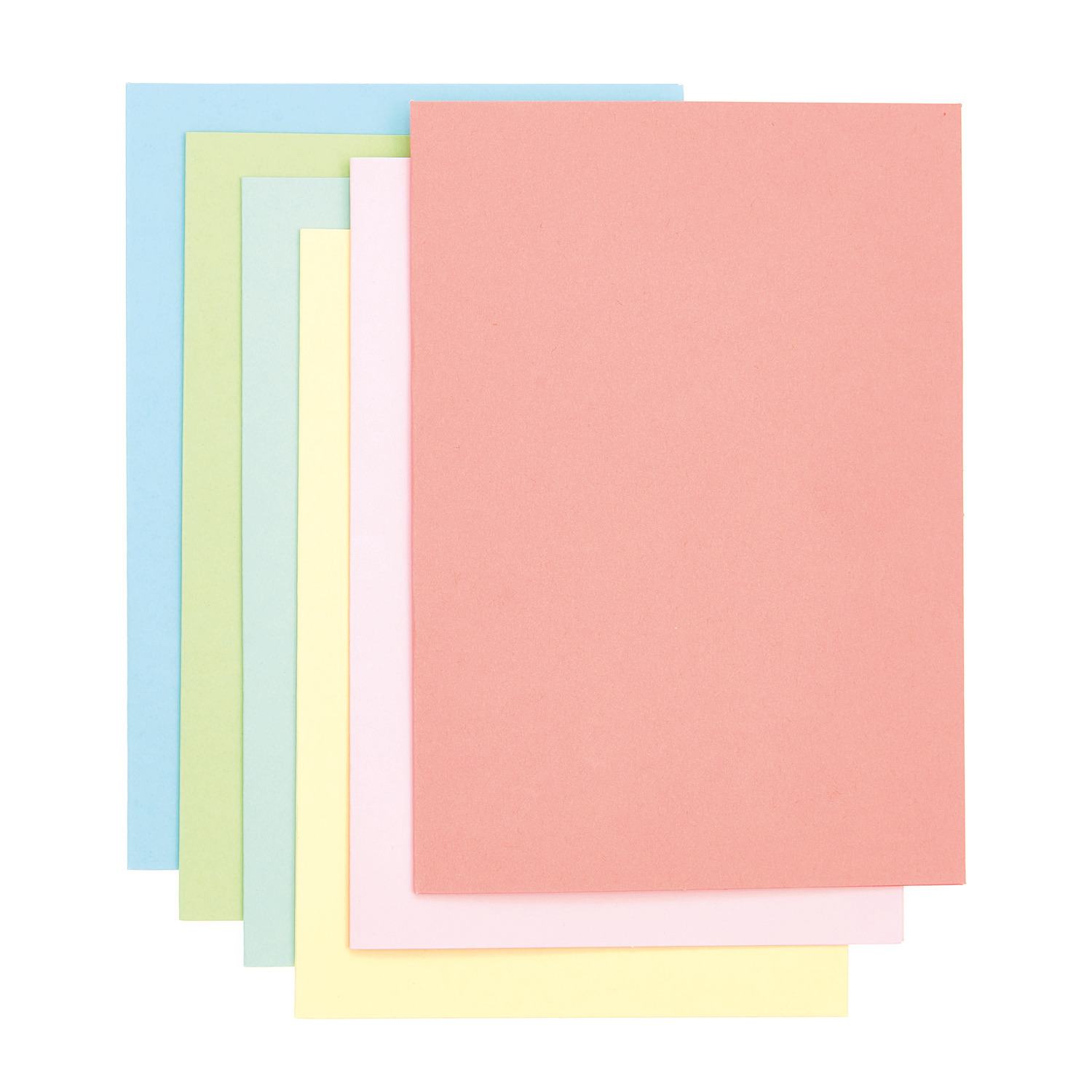 Paper Poetry Kartenset Rainbow pastel C7/A7, 28-teilig, zeigt bunte Karten in Pastelltönen von Rico Design. Ideal für kreative Projekte.