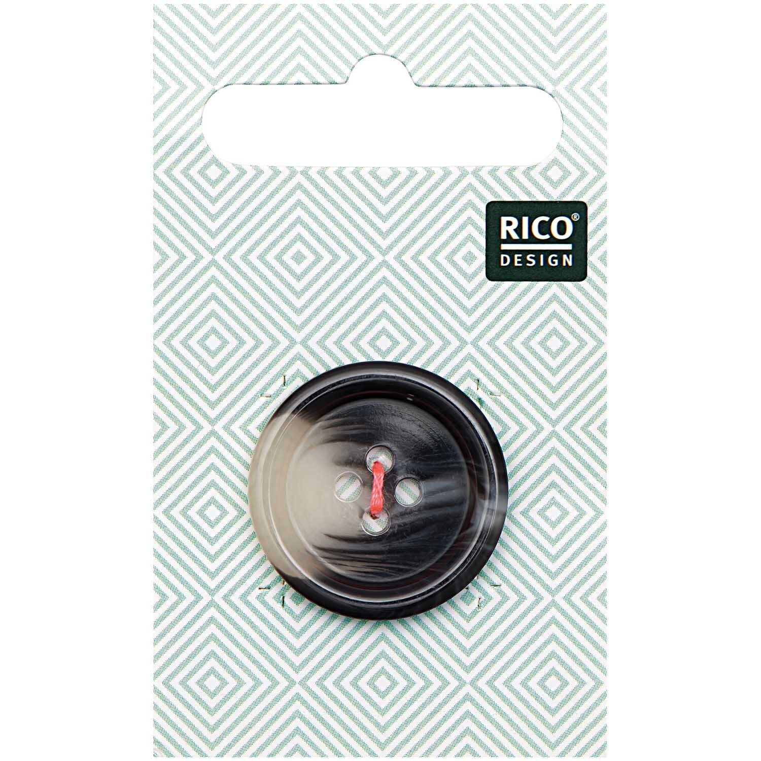 Button grey 2.5cm textured