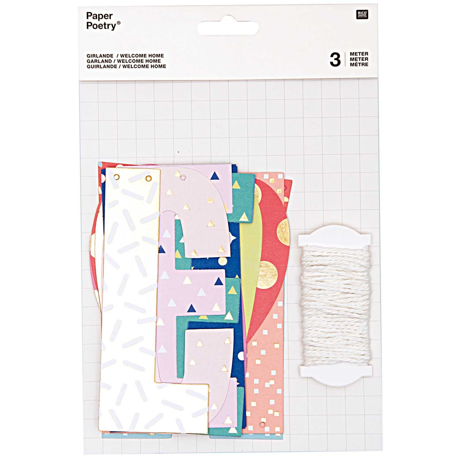 Paper Poetry Girlande Welcome Home 3m von Rico Design
