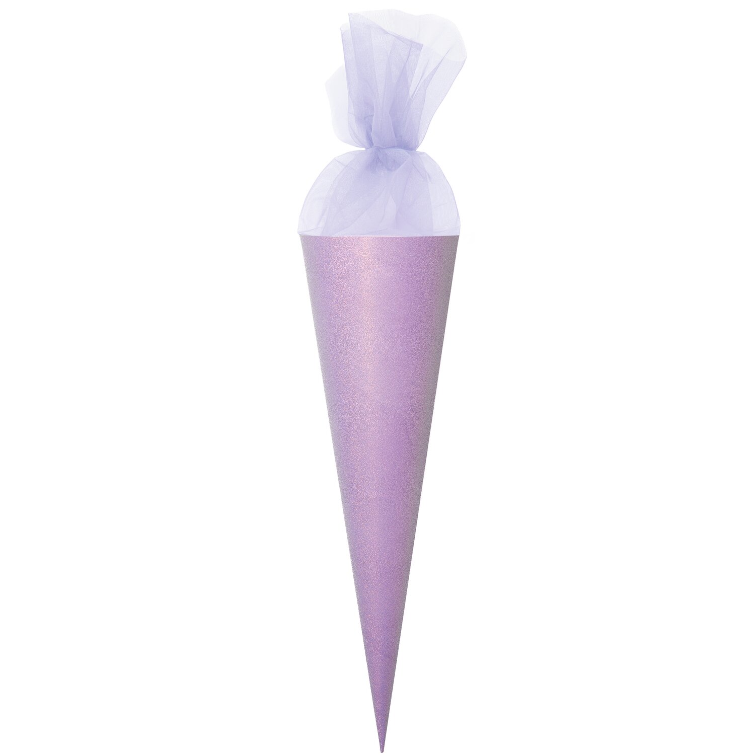 Schultüte Rohling mit Tüllverschluss und Glitter 70cm Farbe Violett von Rico Design Schultüte Rohling mit Tüllverschluss und Glitter, 70cm. Violette Tüte von Rico Design, ideal für den Schulanfang.