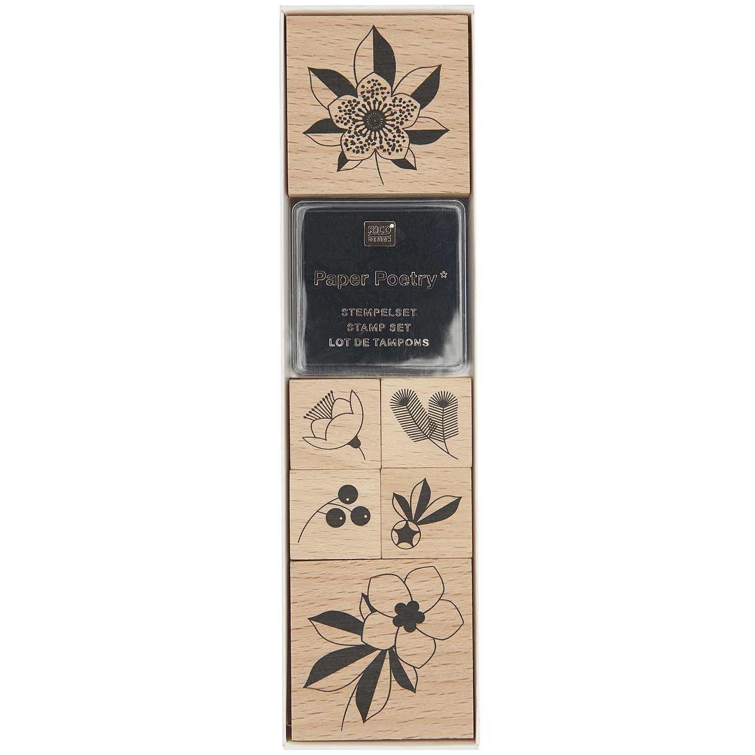 Paper Poetry Stempelset Helleborus 7-teilig von Rico Design