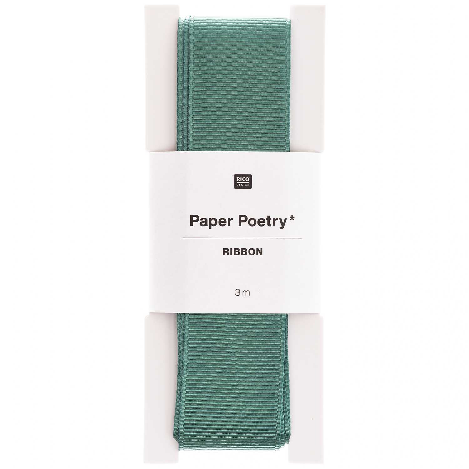 Paper Poetry Ripsband  25mm 3m Farbe Smokey Mint von Rico Design