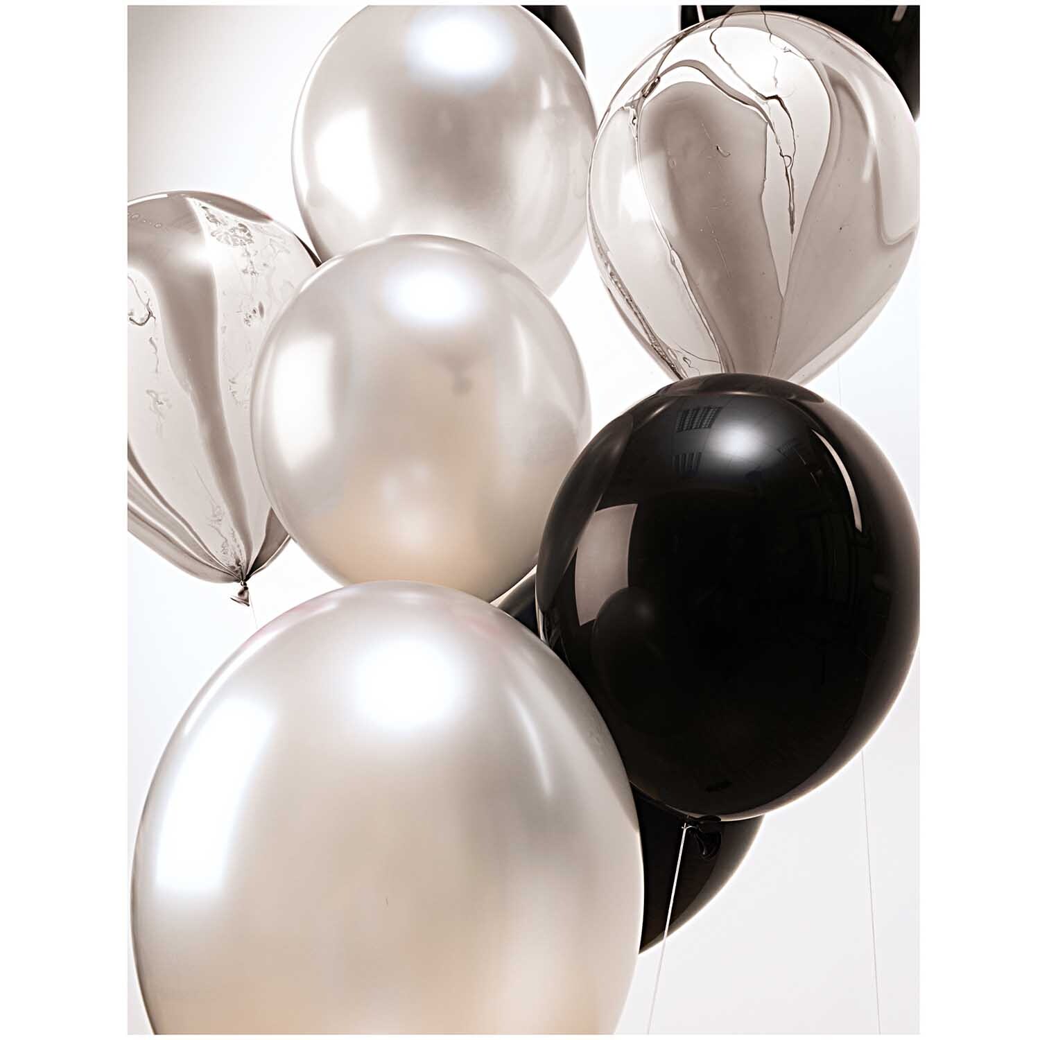 Luftballon Mix schwarz-weiß 30cm 12 Stück von Rico Design Luftballon Mix schwarz-weiß 30cm 12 Stück von Rico Design: Elegante Ballons in Schwarz und Weiß, perfekt für stilvolle Dekorationen.