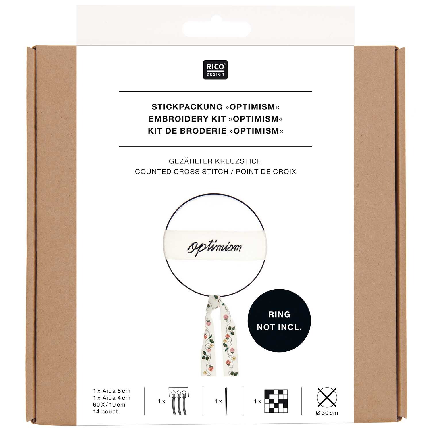 Paquet de broderie ruban Optimism et ruban Fraise Raisin from Rico Design