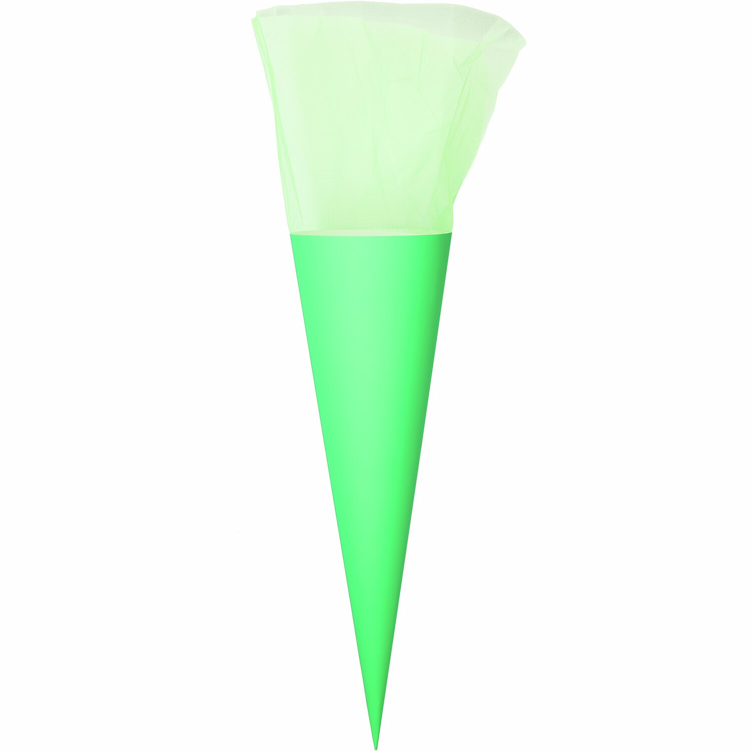 Schultüte Rohling mit Tüllverschluss Neon 70cm Farbe Neon Grün von Rico Design Schultüte Rohling mit Tüllverschluss Neon, 70cm, in leuchtendem Grün von Rico Design. Ideal für den Schulanfang.