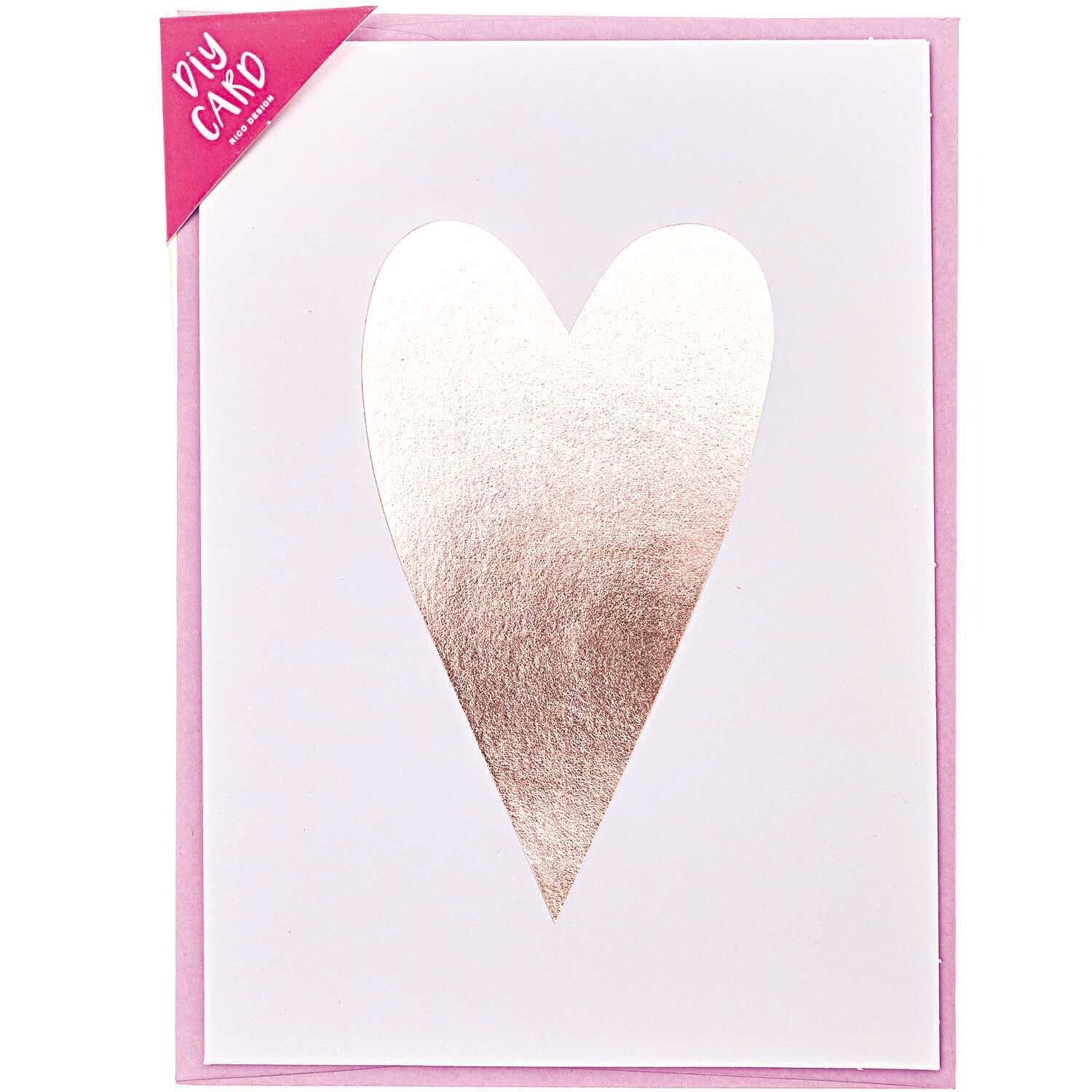 Paper Poetry Grußkartenset It must be love Herz pink von Rico Design
