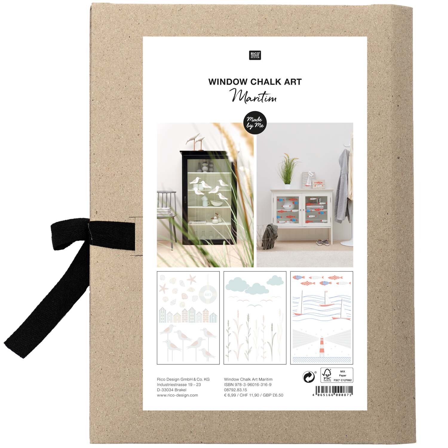 Vorlagenmappe Maritim Fenster- und Glasmalerei mit Kreidestiften von Rico Design