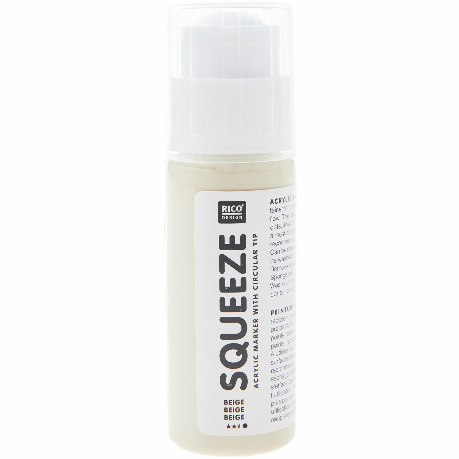 Squeeze Acrylic Marker 60ml 1 Stück Farbe Beige von Rico Design Squeeze Acrylic Marker 60ml in Beige von Rico Design, ideal für kreative Projekte.