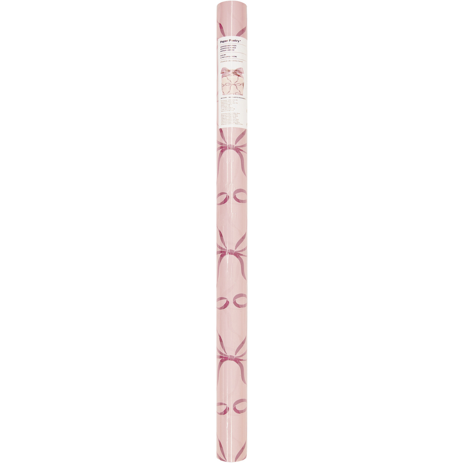 Geschenkpapier Schleifen Rosa  200x70cm 80g/m² von Rico Design